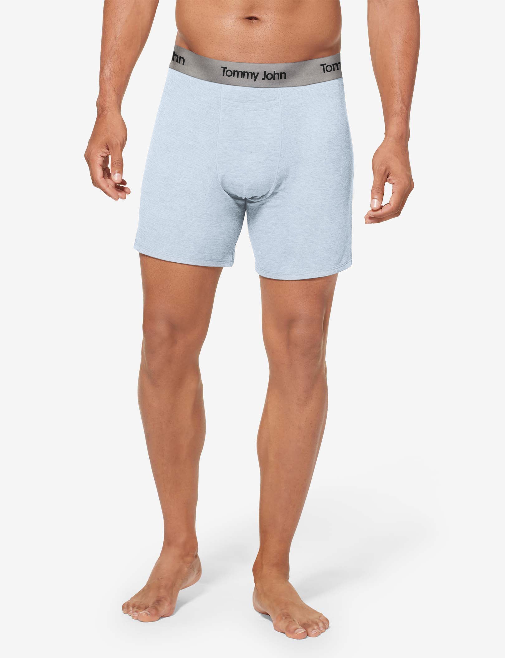 Second Skin Relaxed Fit Boxer 6"::Crystal Blue Heather