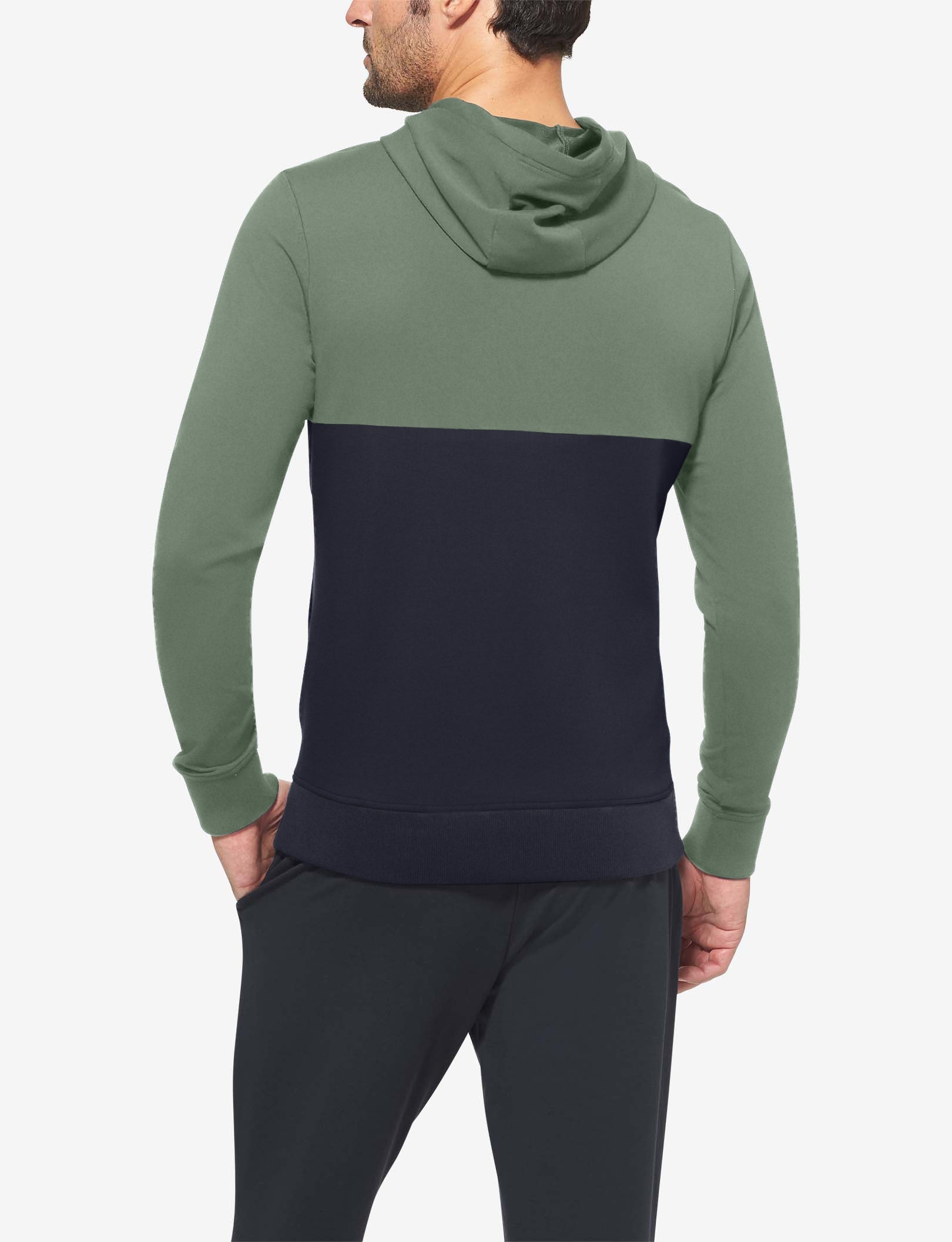 Luxe French Terry Hoodie::Sea Spray/Night Sky Colorblock