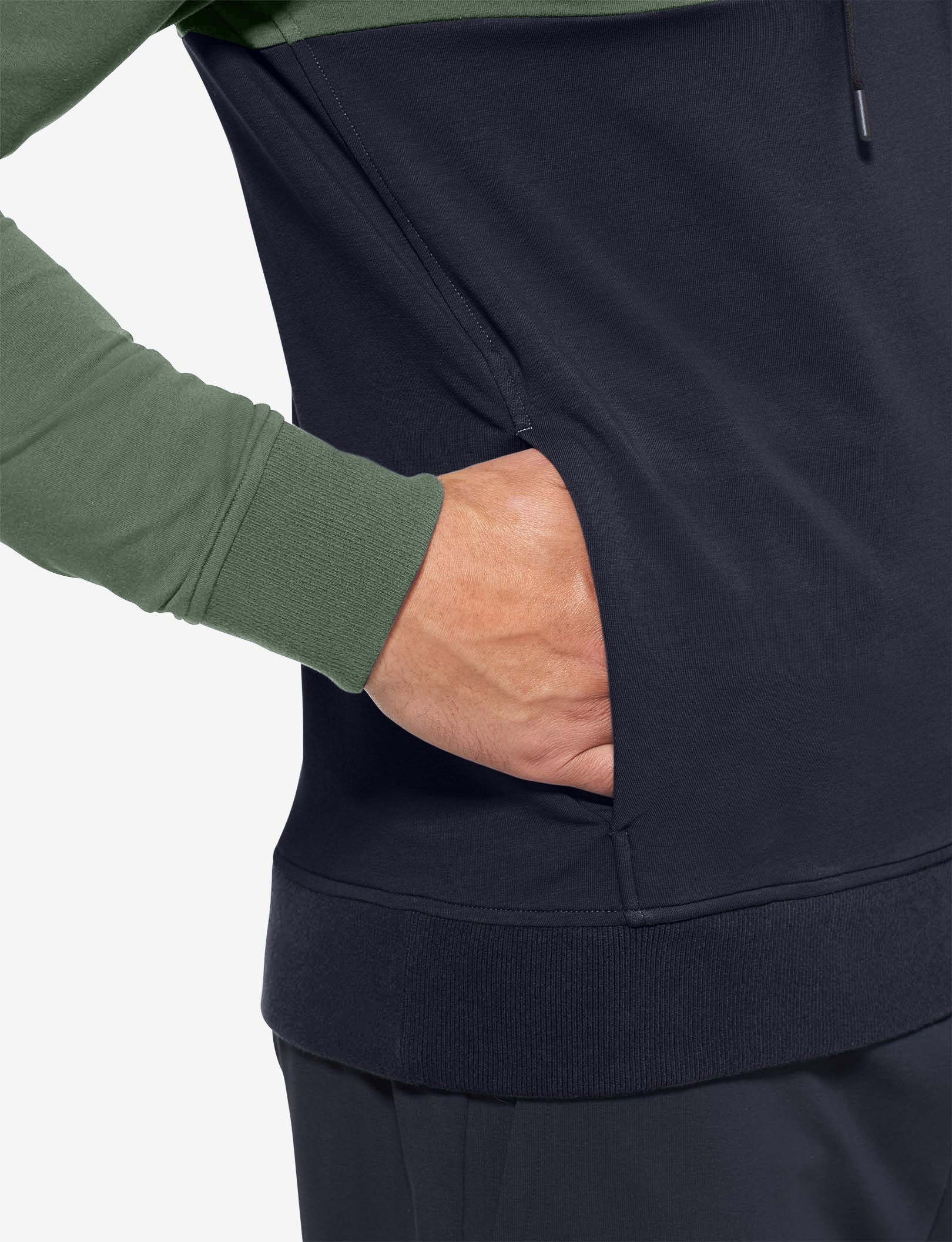 Luxe French Terry Hoodie::Sea Spray/Night Sky Colorblock