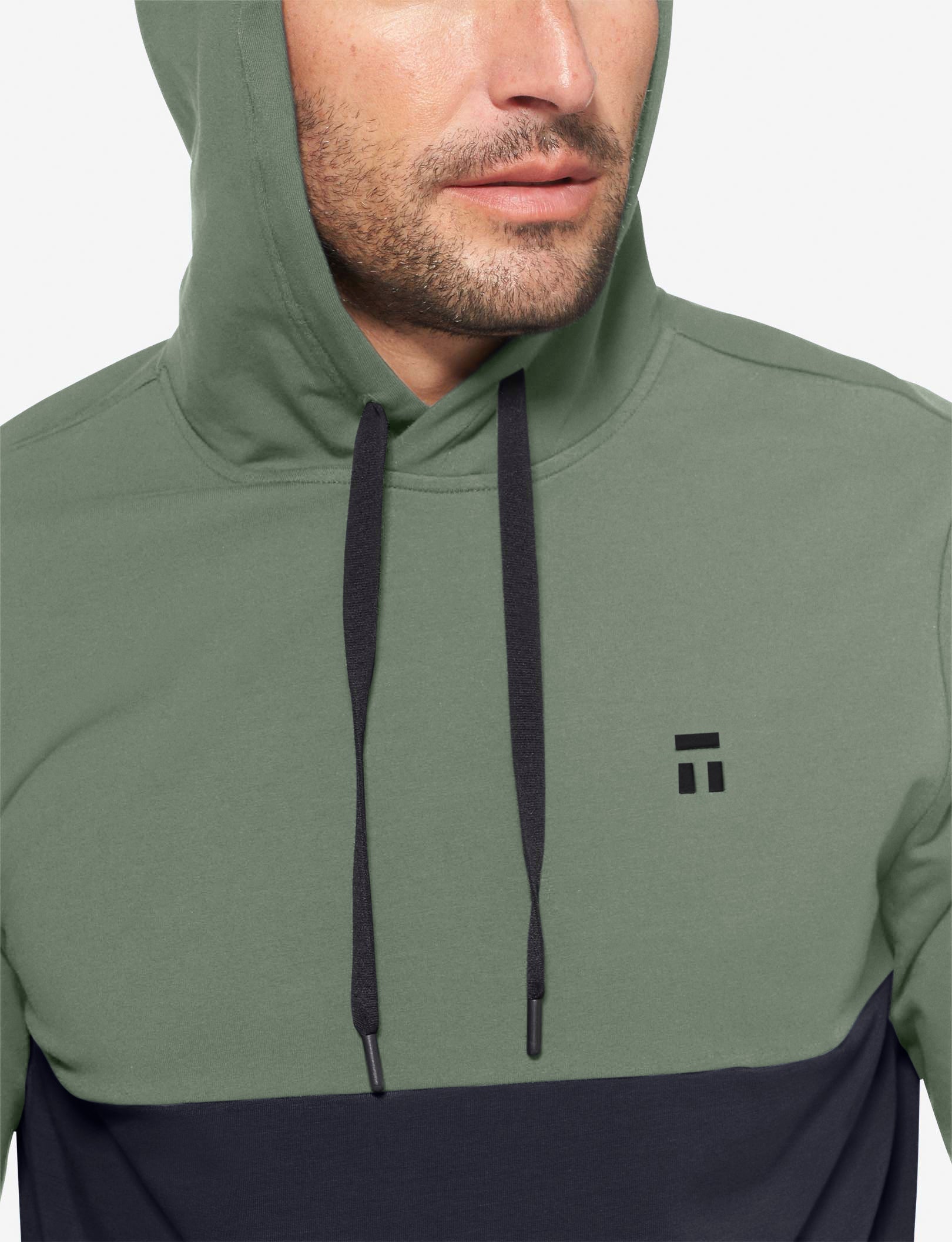 Luxe French Terry Hoodie::Sea Spray/Night Sky Colorblock