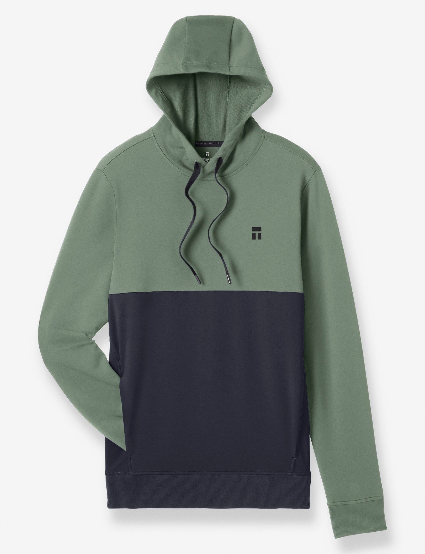 Luxe French Terry Hoodie::Sea Spray/Night Sky Colorblock