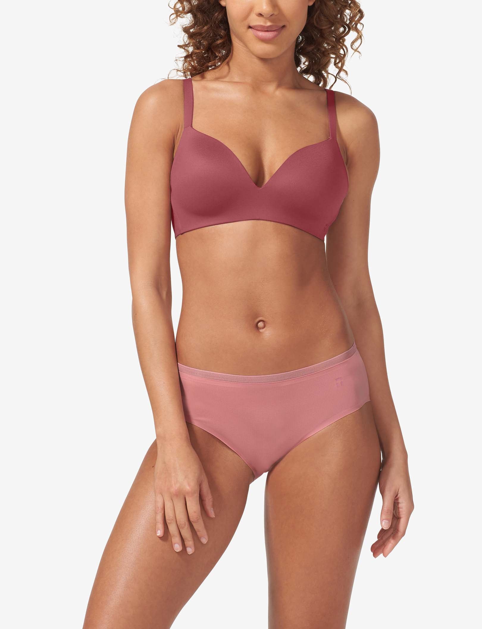 Second Skin Lightly Lined Wireless Bra::Deco Rose