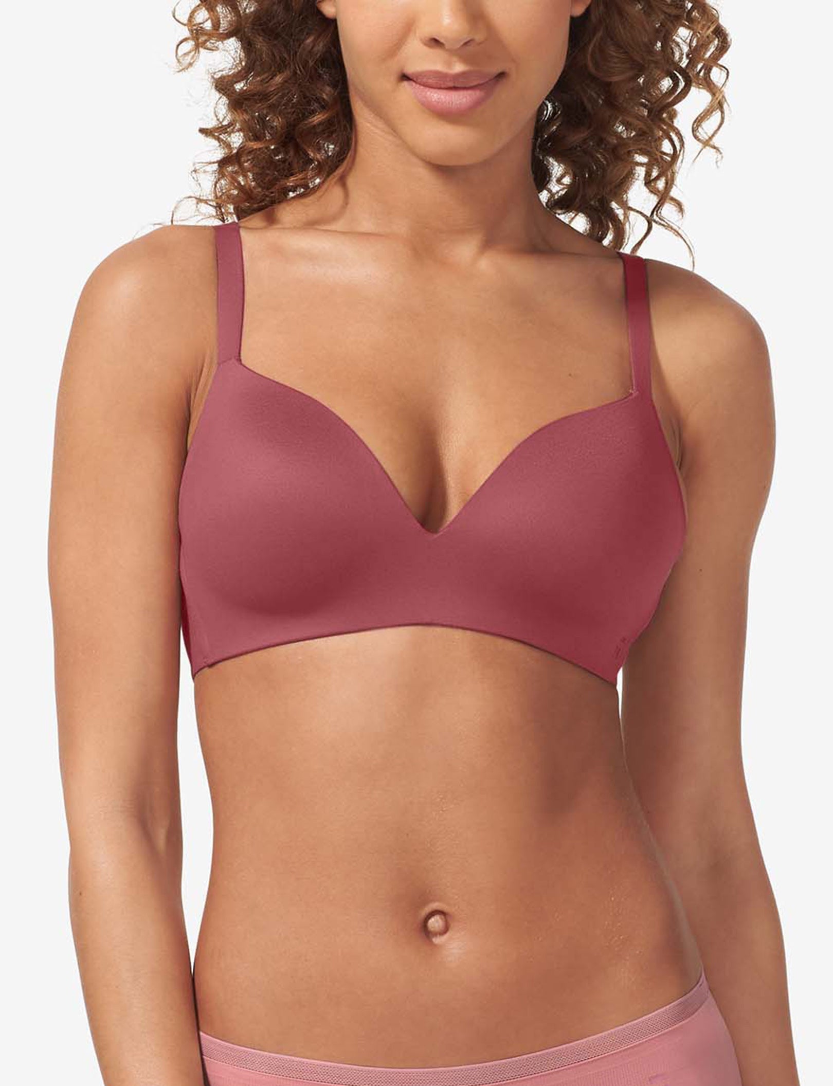 Second Skin Lightly Lined Wireless Bra::Deco Rose