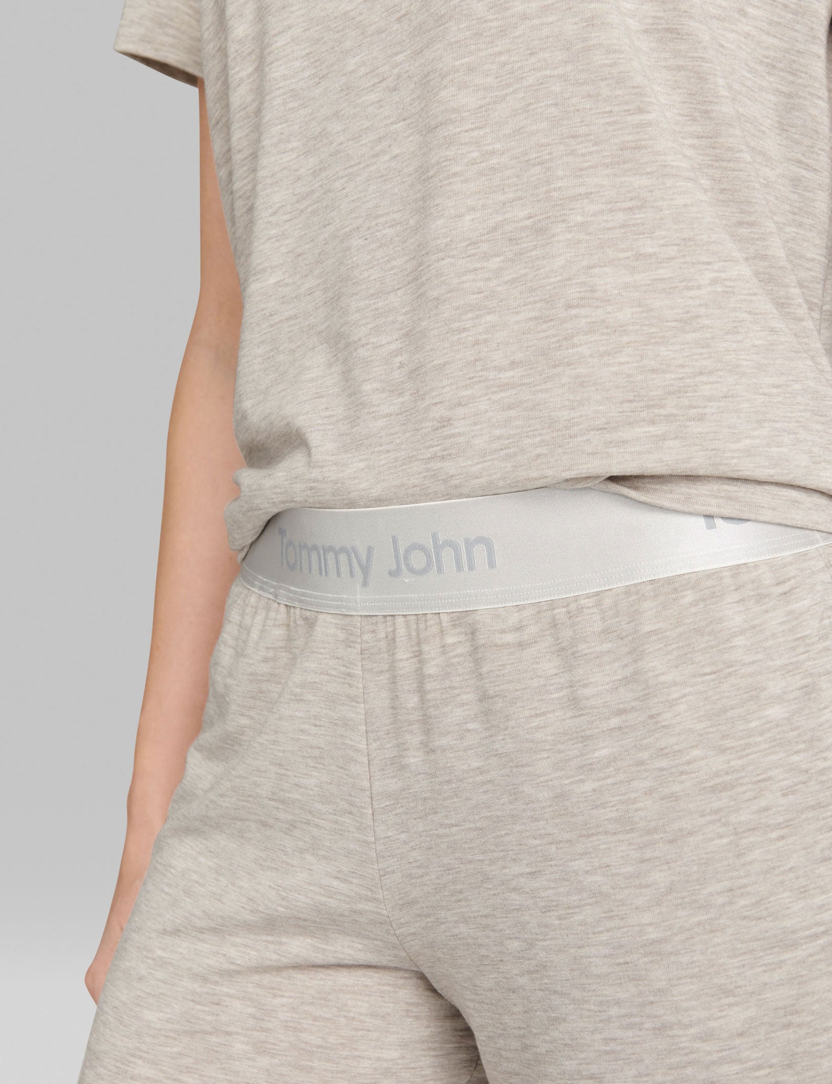 Women's Second Skin Sleep Tank & Pant Basic Set::Dove Heather