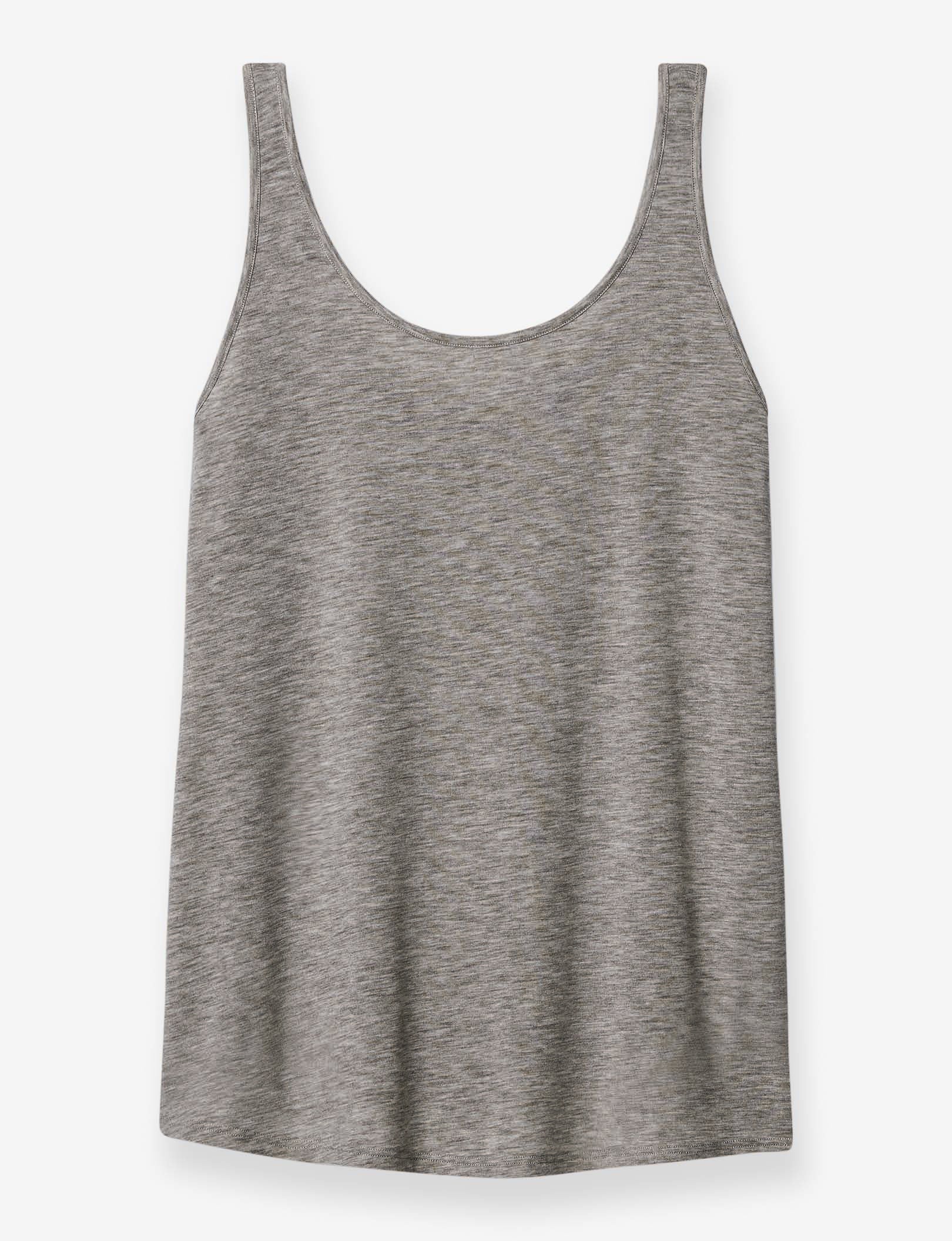 Women's Second Skin Sleep Tank & Short Basic Set::Medium Heather Grey