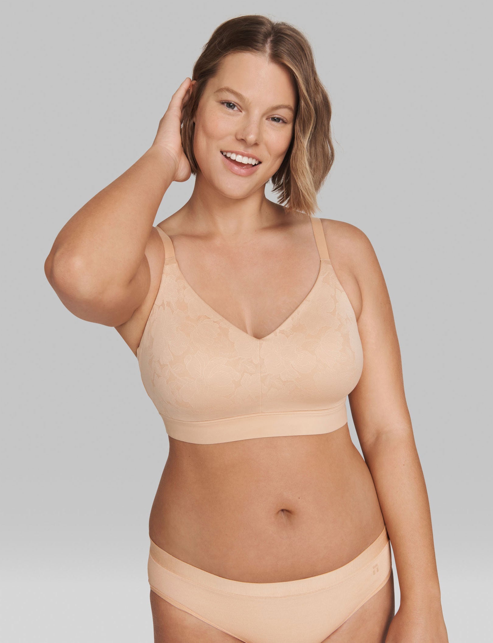 Second Skin Comfort Lace Bralette::Maple Sugar Lace