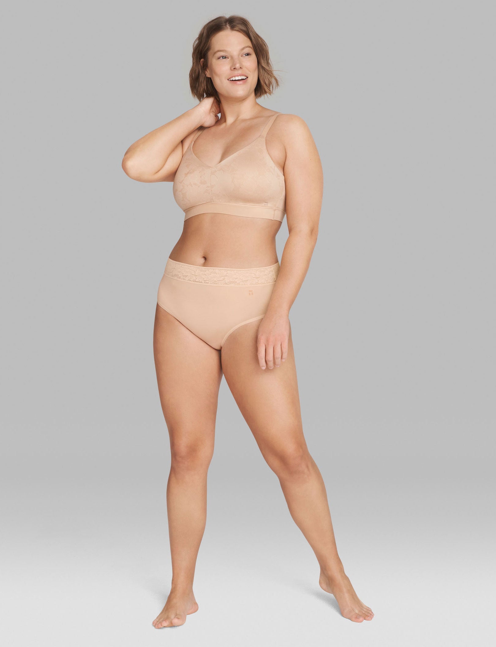 Second Skin Comfort Lace Bralette::Maple Sugar Lace