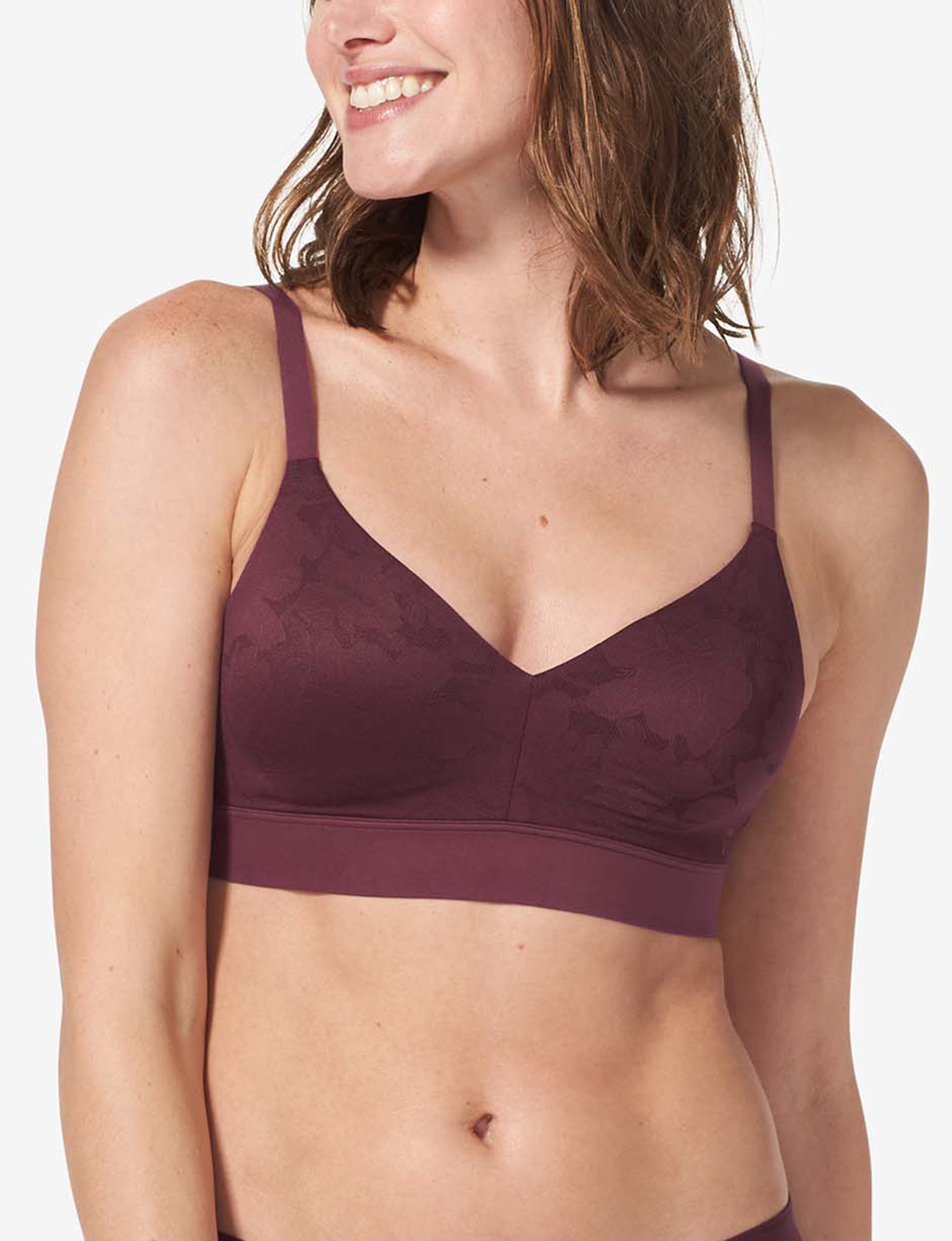 Second Skin Comfort Lace Bralette::Winetasting Lace
