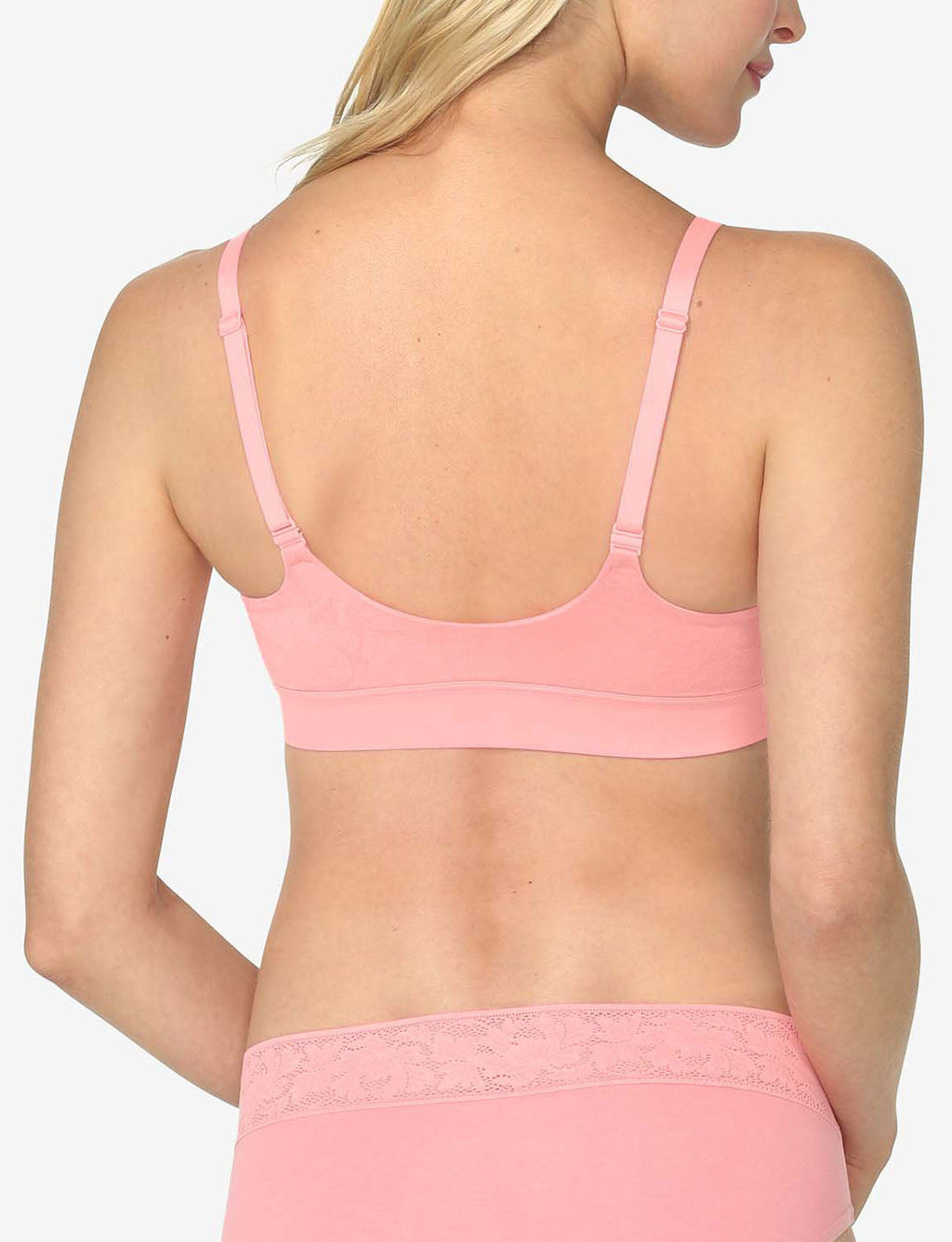 Second Skin Comfort Lace Bralette::Flamingo Pink Lace