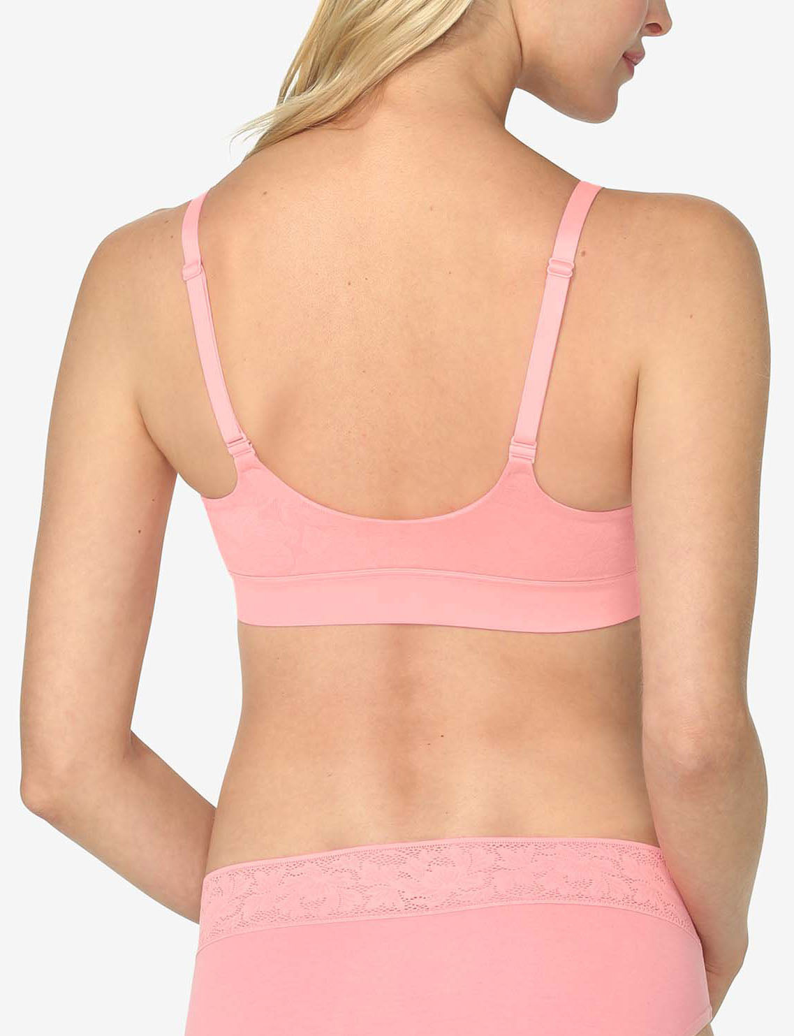 Second Skin Comfort Lace Bralette::Flamingo Pink Lace
