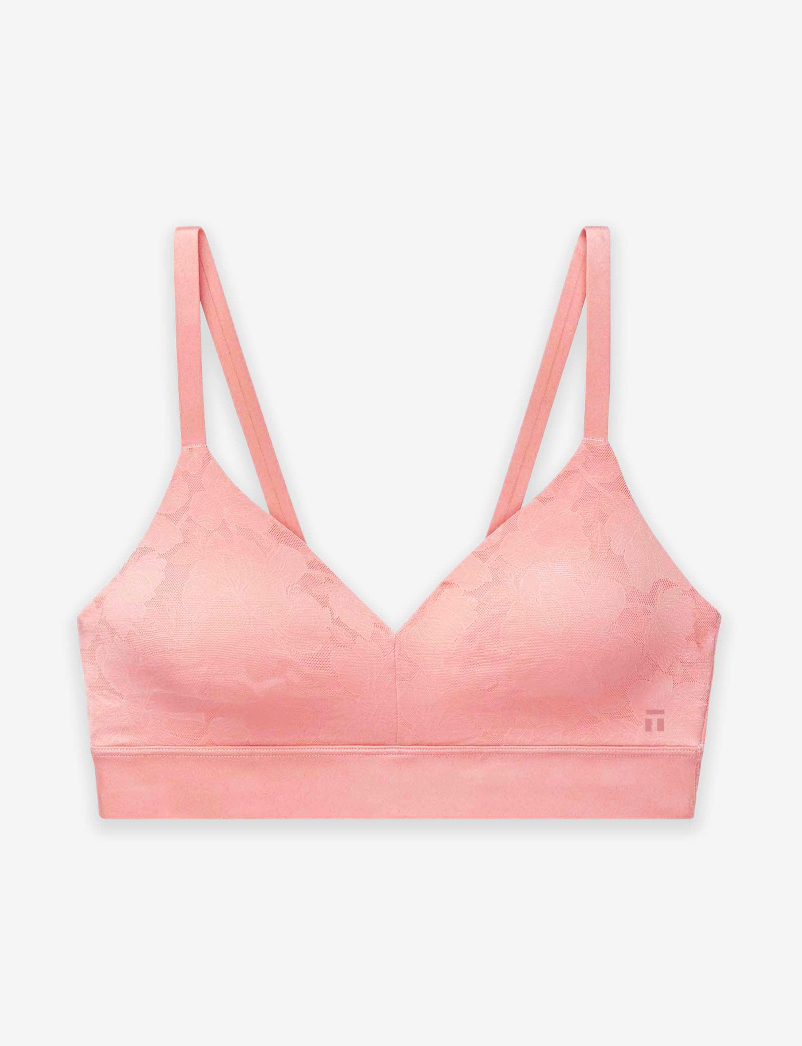 Second Skin Comfort Lace Bralette::Flamingo Pink Lace