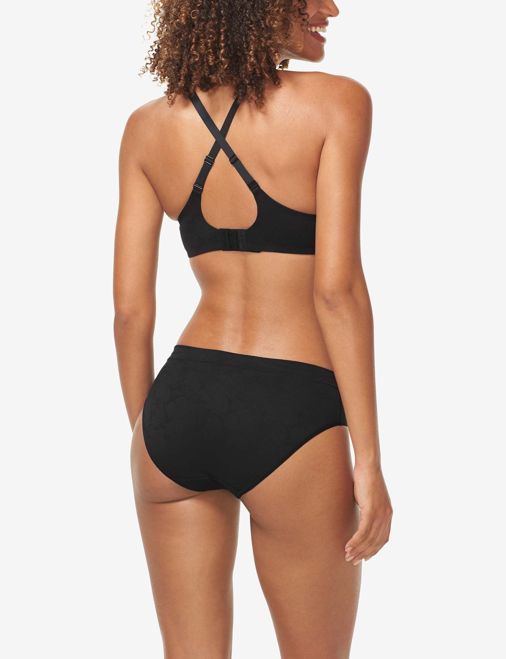 Second Skin Comfort Lace Lightly Lined Wireless Bra::Black Lace