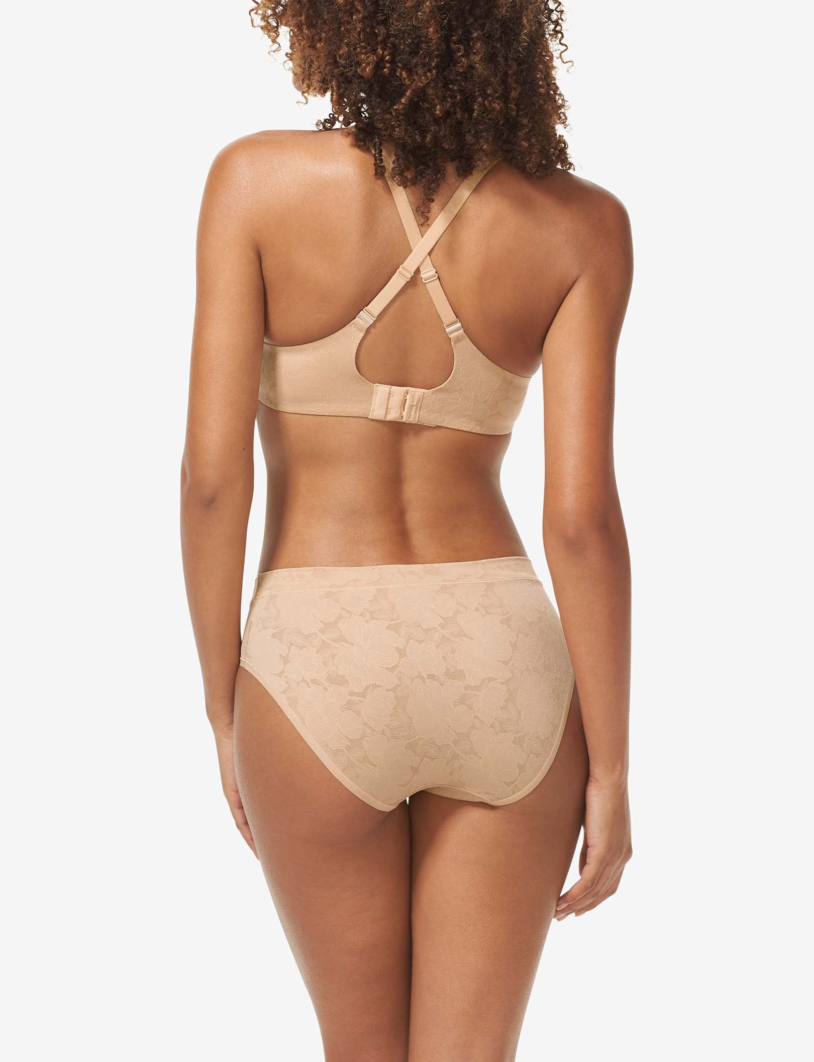 Second Skin Comfort Lace Lightly Lined Wireless Bra::Maple Sugar Lace