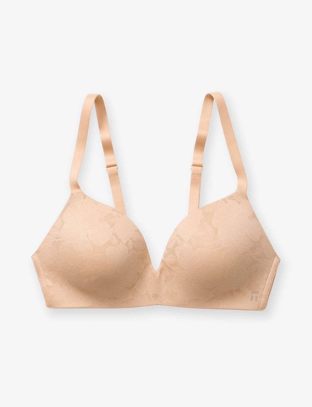 Second Skin Comfort Lace Lightly Lined Wireless Bra::Maple Sugar Lace