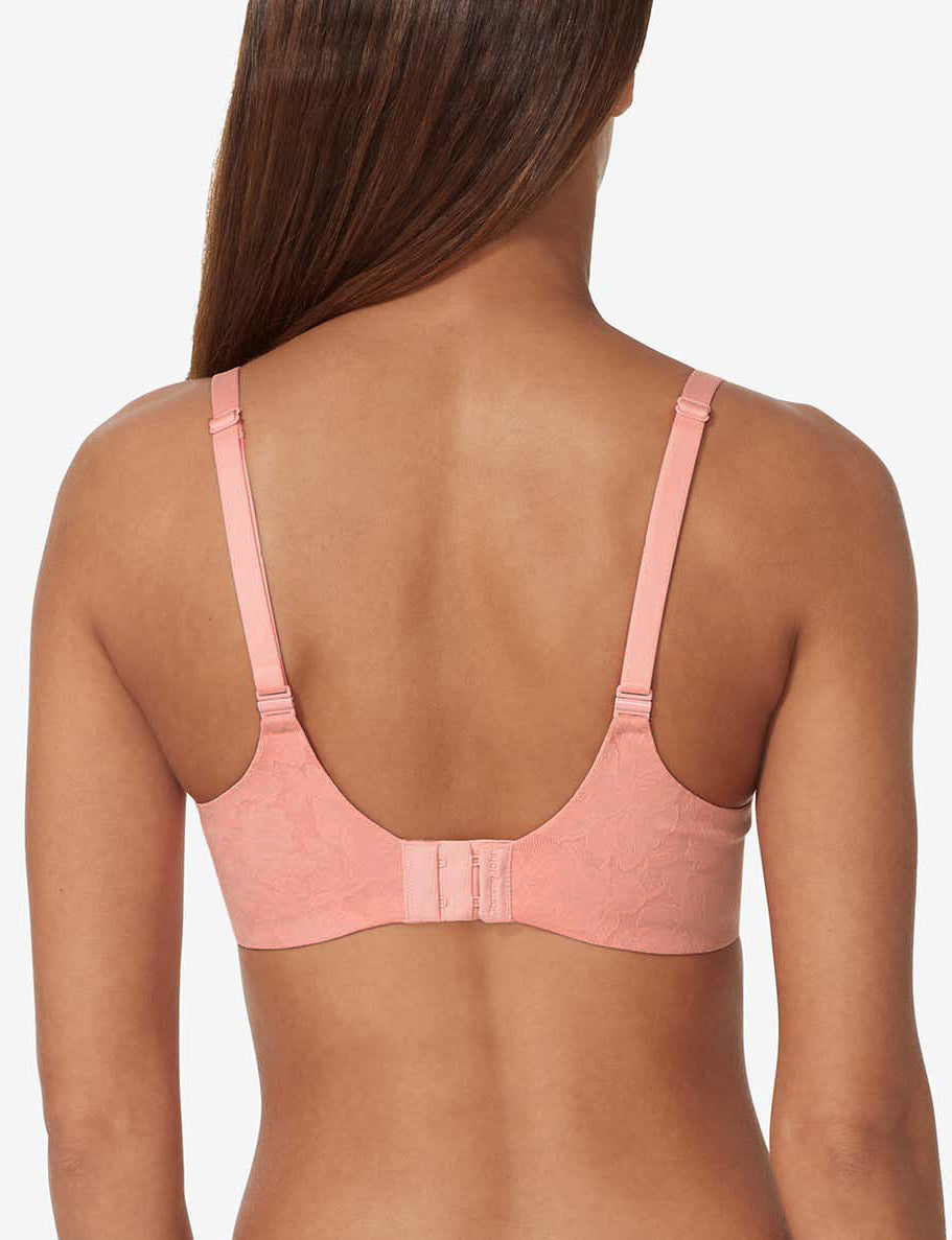Second Skin Comfort Lace Lightly Lined Wireless Bra::Flamingo Pink Lace