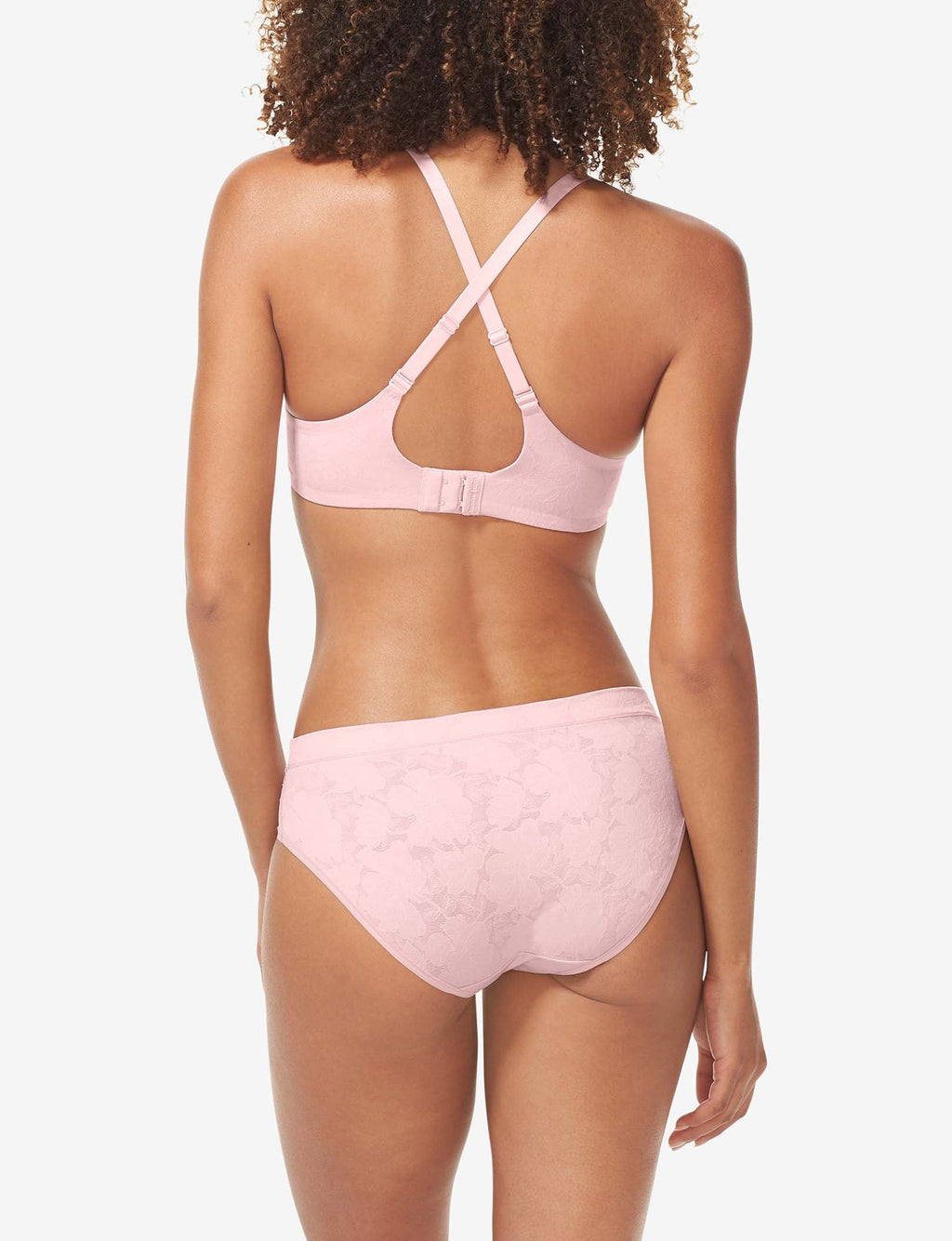 Second Skin Comfort Lace Lightly Lined Wireless Bra::Peachskin Lace