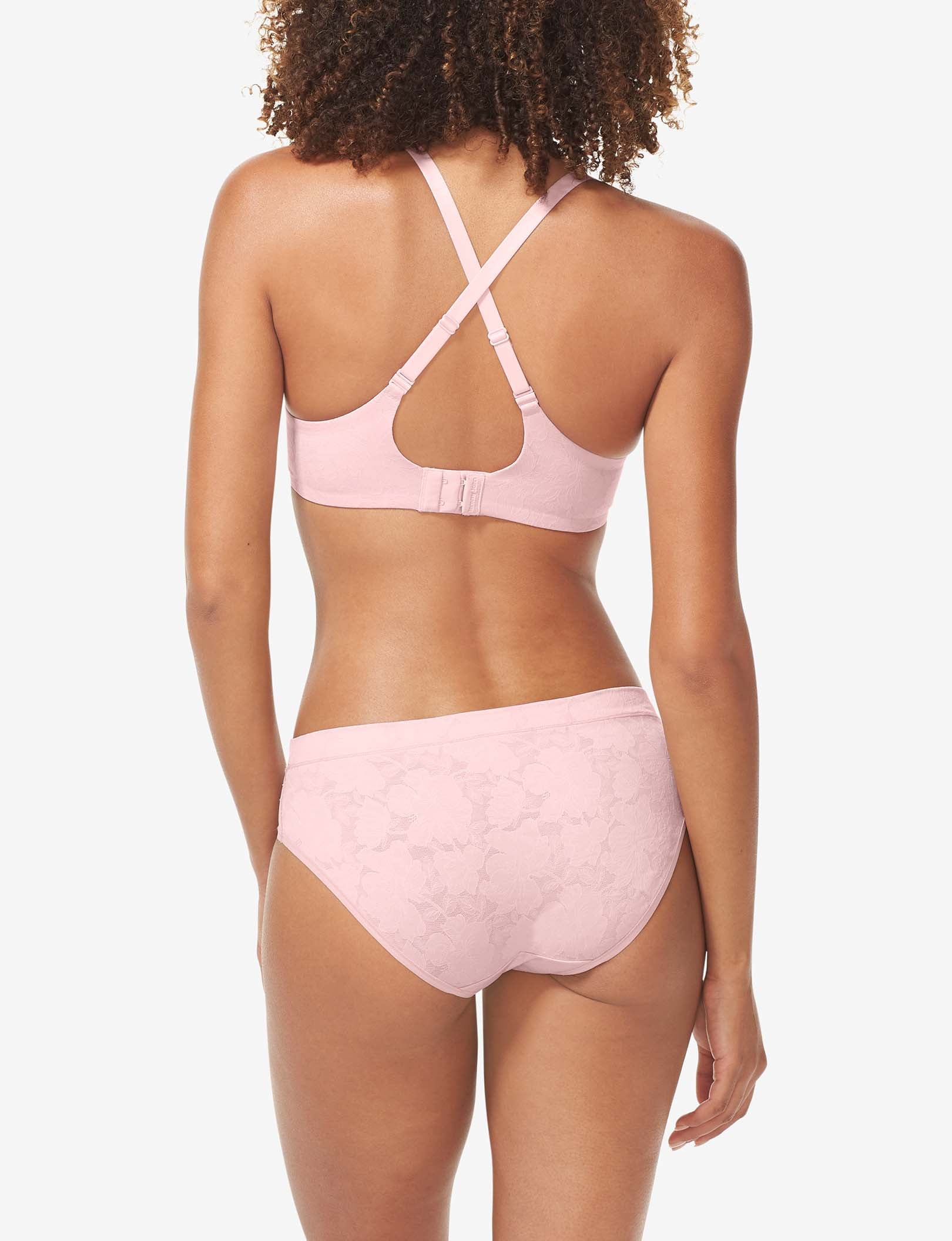 Second Skin Comfort Lace Lightly Lined Wireless Bra::Peachskin Lace
