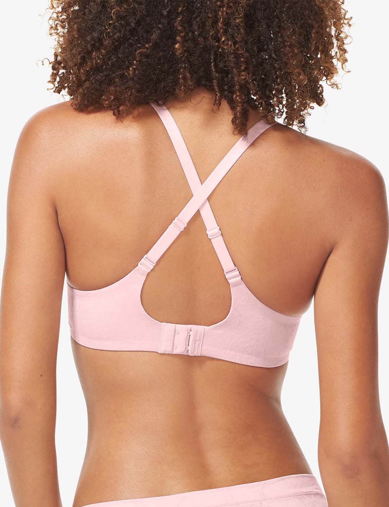 Second Skin Comfort Lace Lightly Lined Wireless Bra::Peachskin Lace