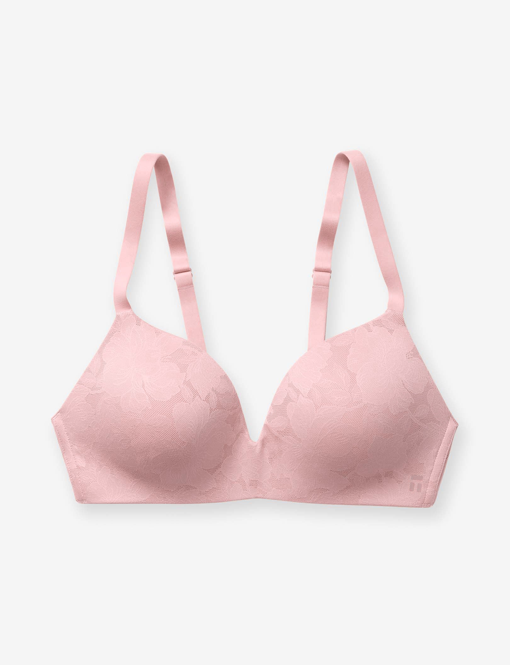 Second Skin Comfort Lace Lightly Lined Wireless Bra::Flamingo Pink Lace