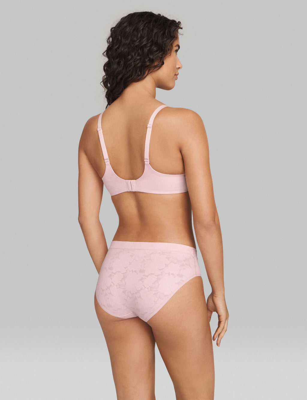 Second Skin Comfort Lace Lightly Lined Wireless Bra::Peachskin Lace