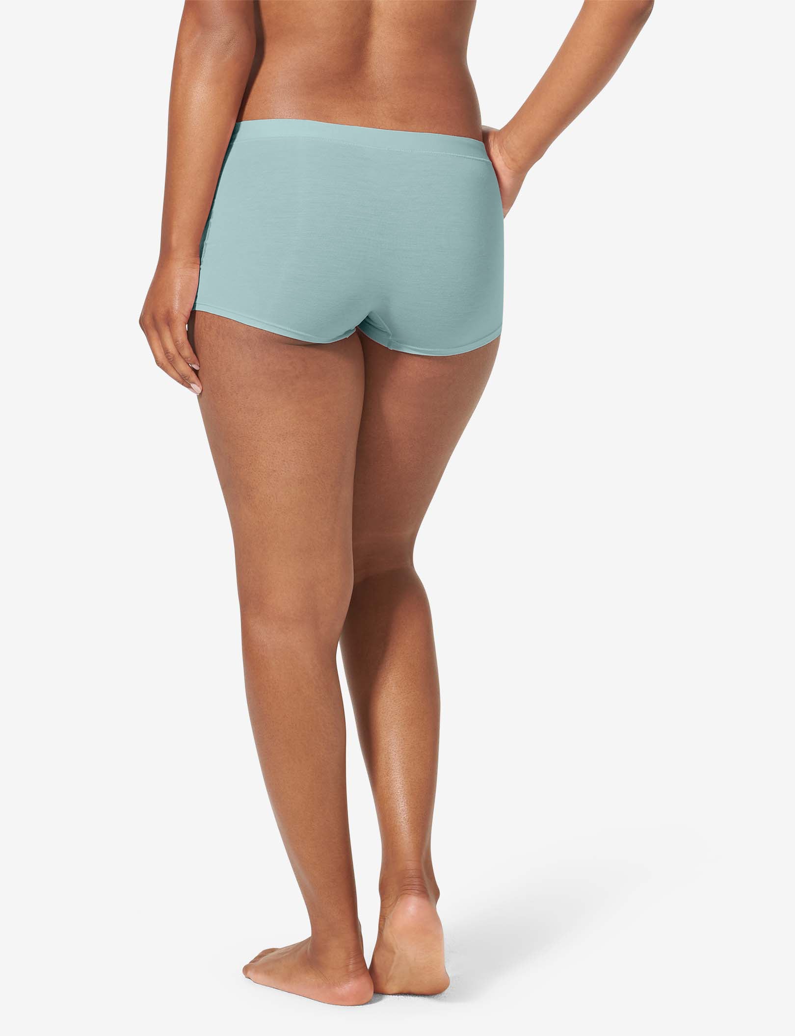 Women's Cool Cotton Boyshort::Blue Haze