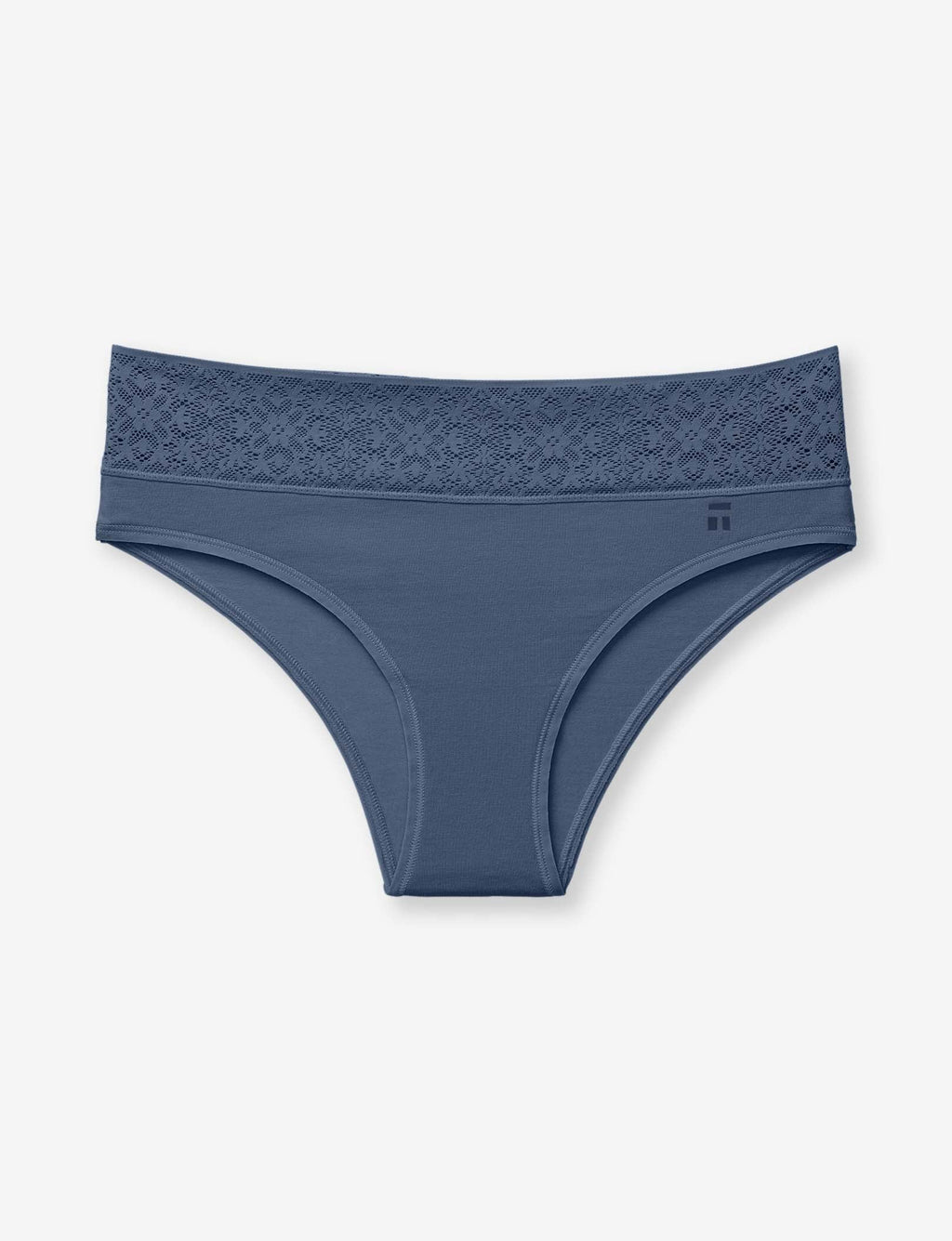 Women's Cool Cotton Cheeky, Lace Waist::Bering Sea Lace Waist