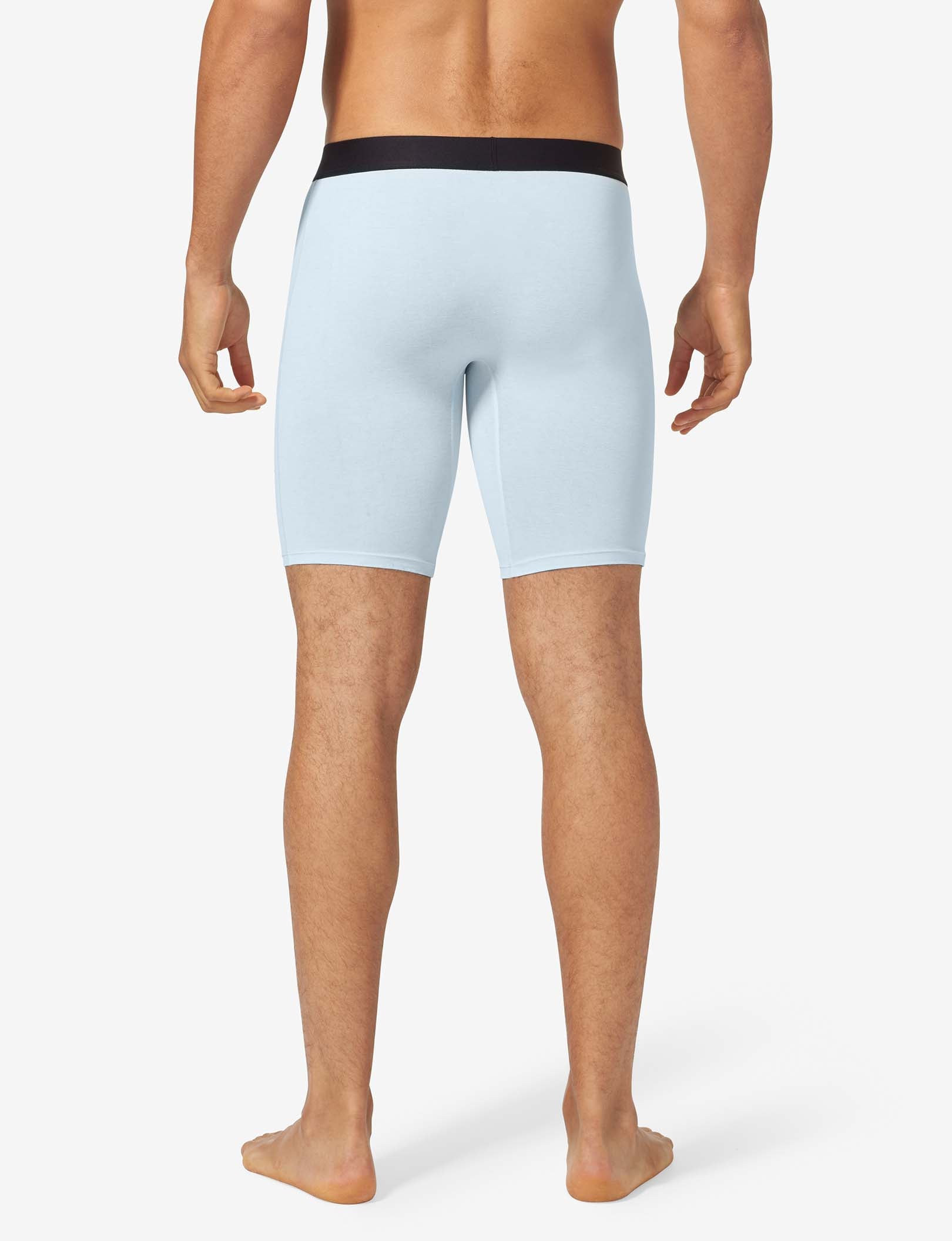 Cool Cotton Boxer Brief 8"::Ice Blue