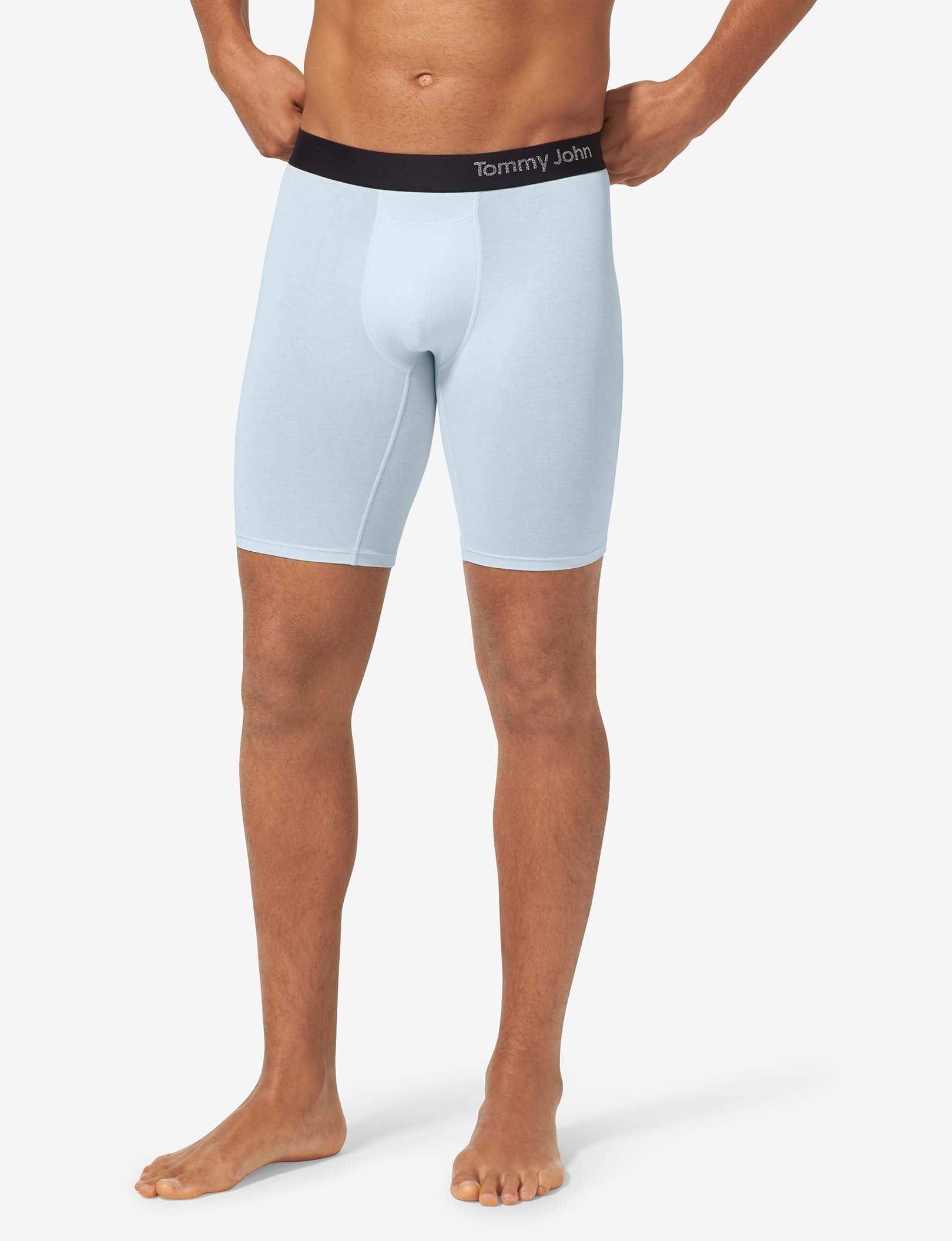 Cool Cotton Boxer Brief 8"::Ice Blue