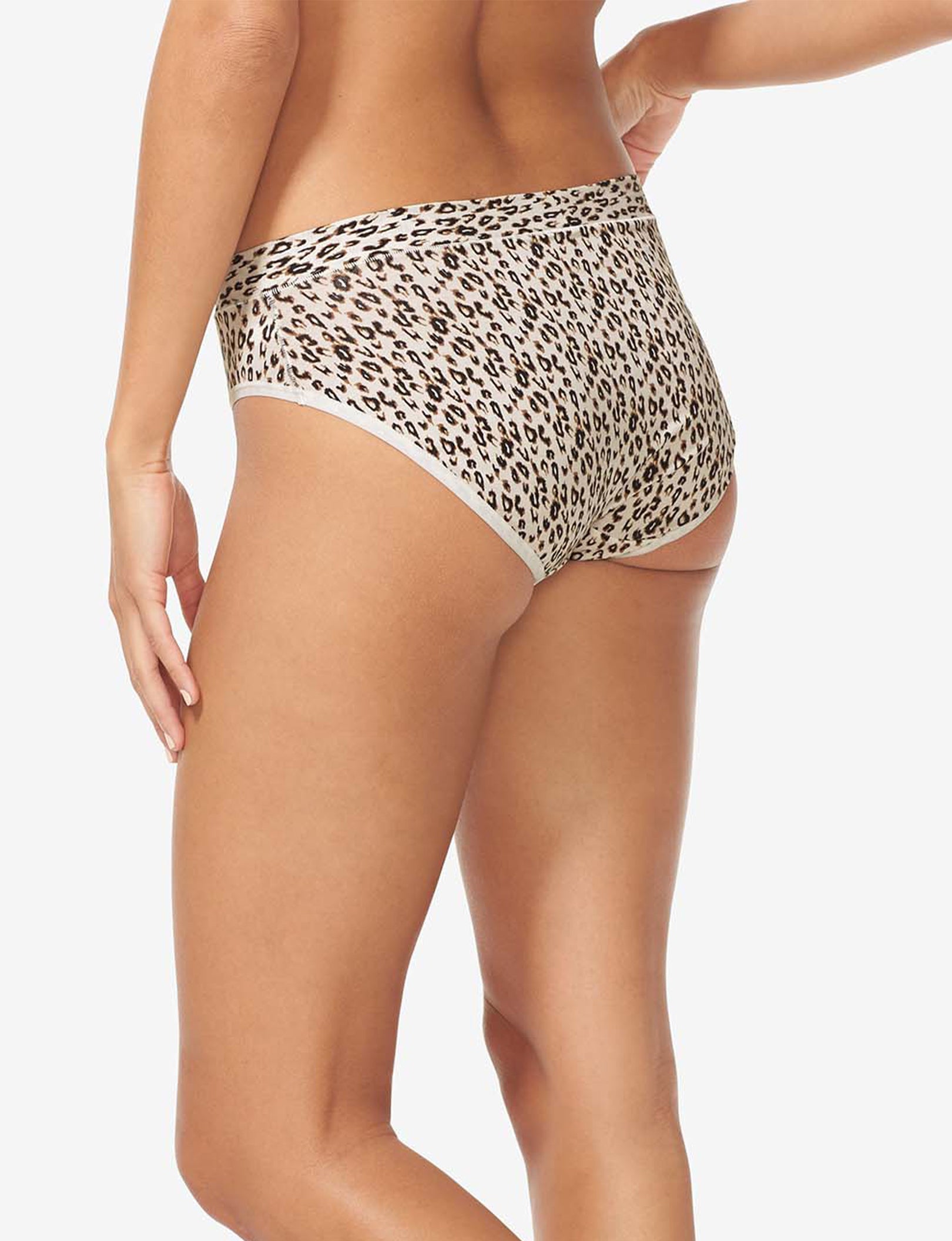 Women's Cool Cotton Brief::Natural Leopard