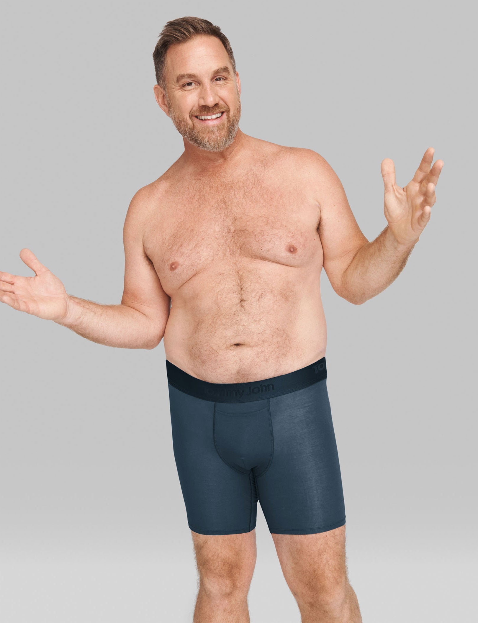 Second Skin Mid-Length Boxer Brief 6" (3-Pack)::Dress Blues