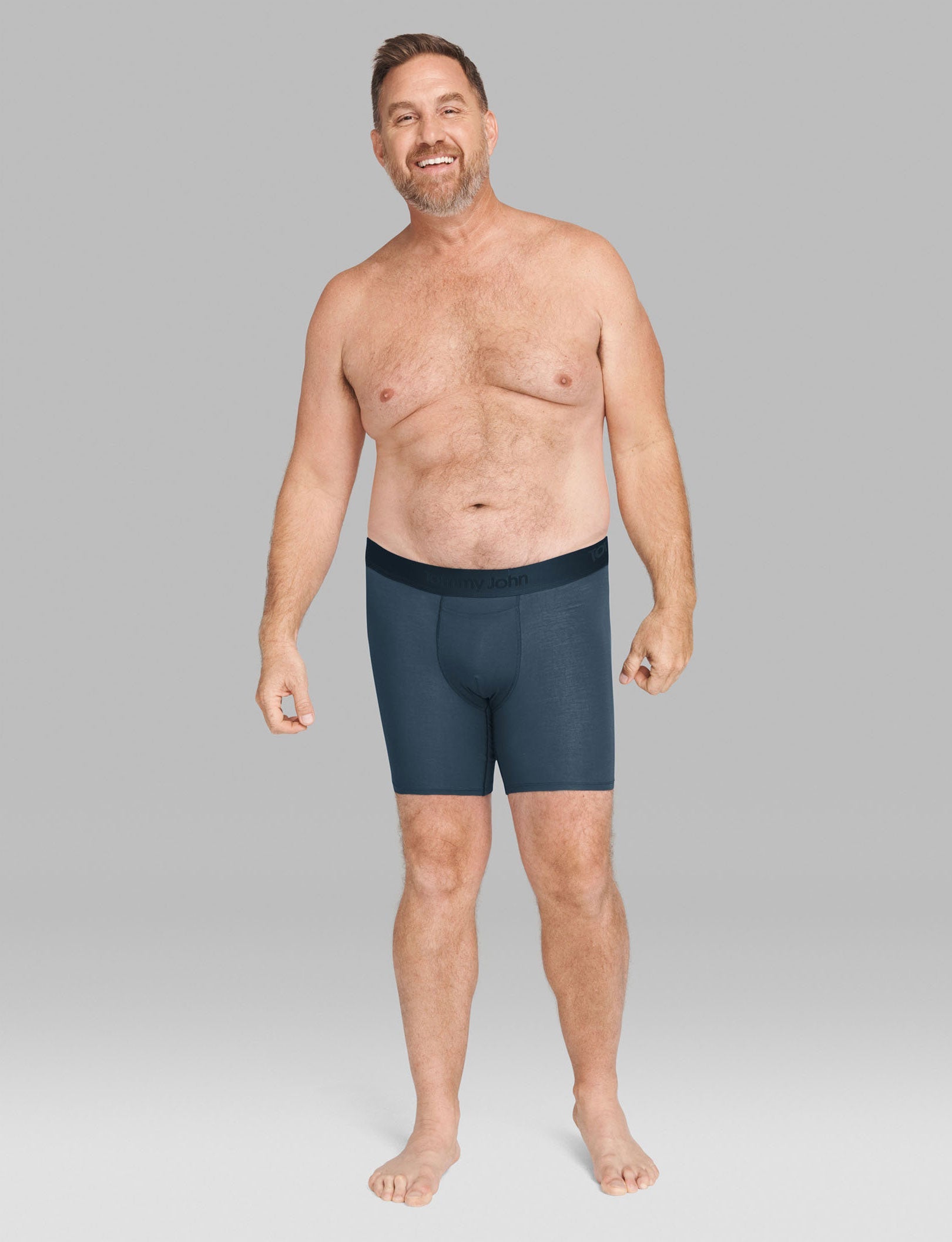 Second Skin Mid-Length Boxer Brief 6" (3-Pack)::Dress Blues