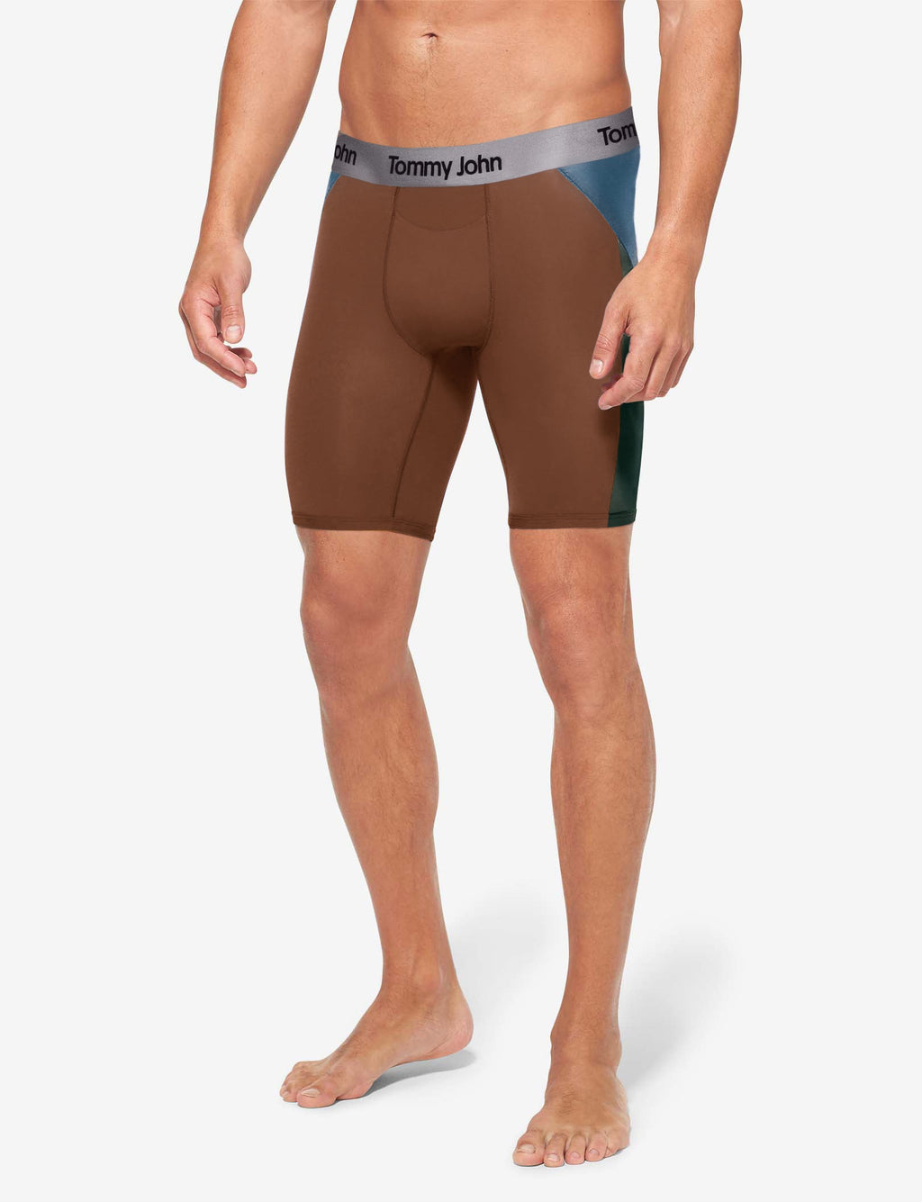 Second Skin Boxer Brief 8"::Tortoise Shell Colorblock