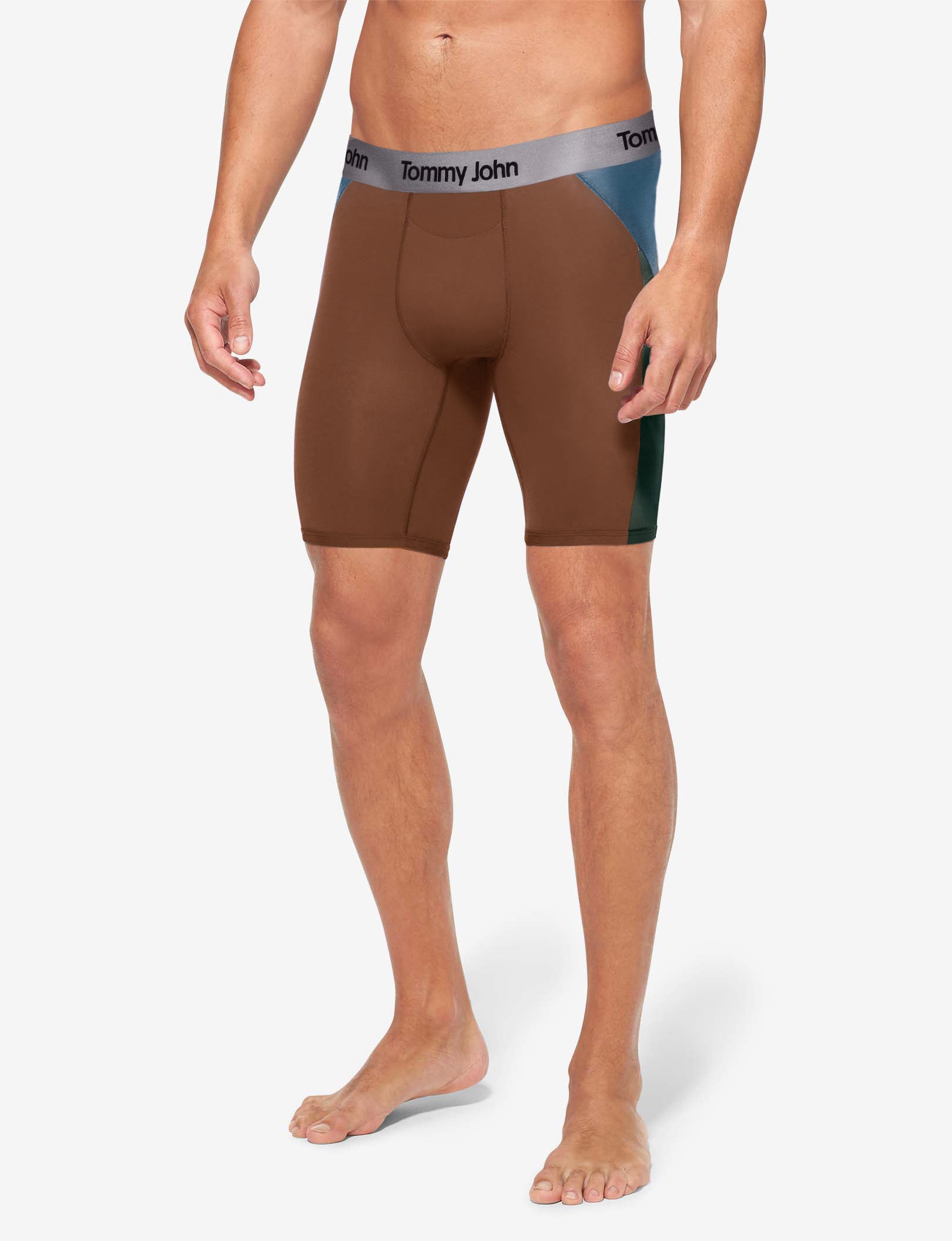 Second Skin Boxer Brief 8"::Tortoise Shell Colorblock