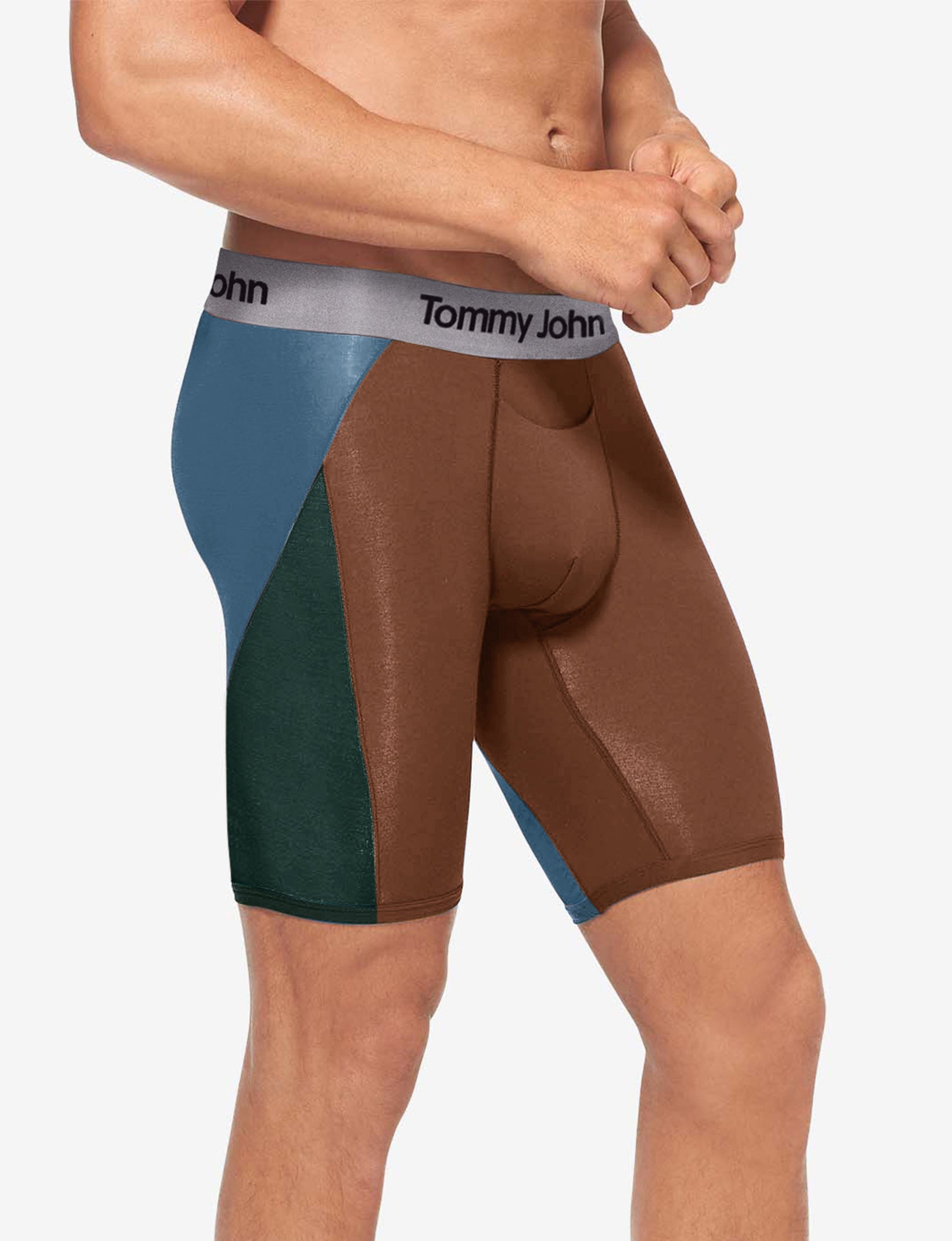 Second Skin Boxer Brief 8"::Tortoise Shell Colorblock