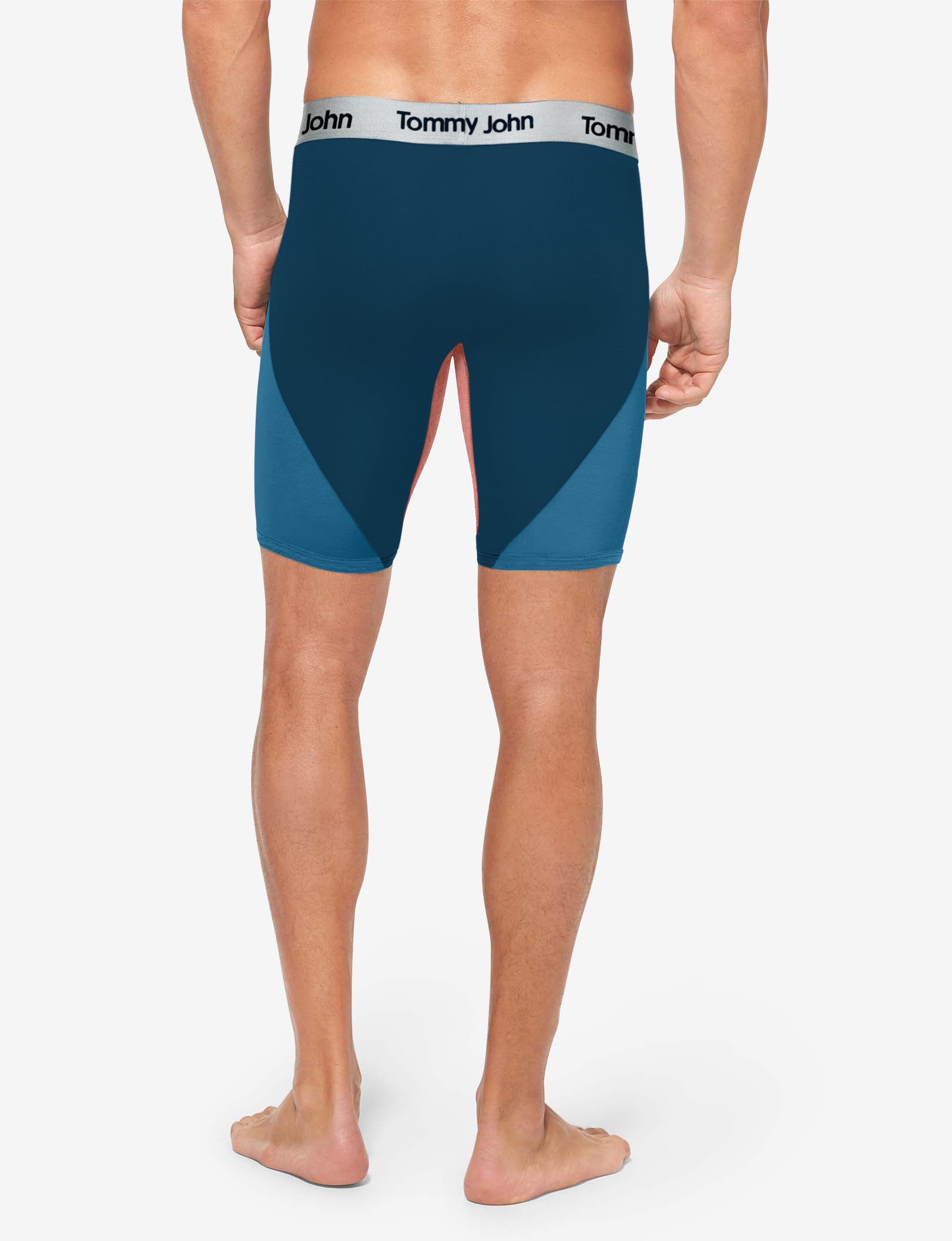 Second Skin Boxer Brief 8"::Blooming Dahlia Colorblock