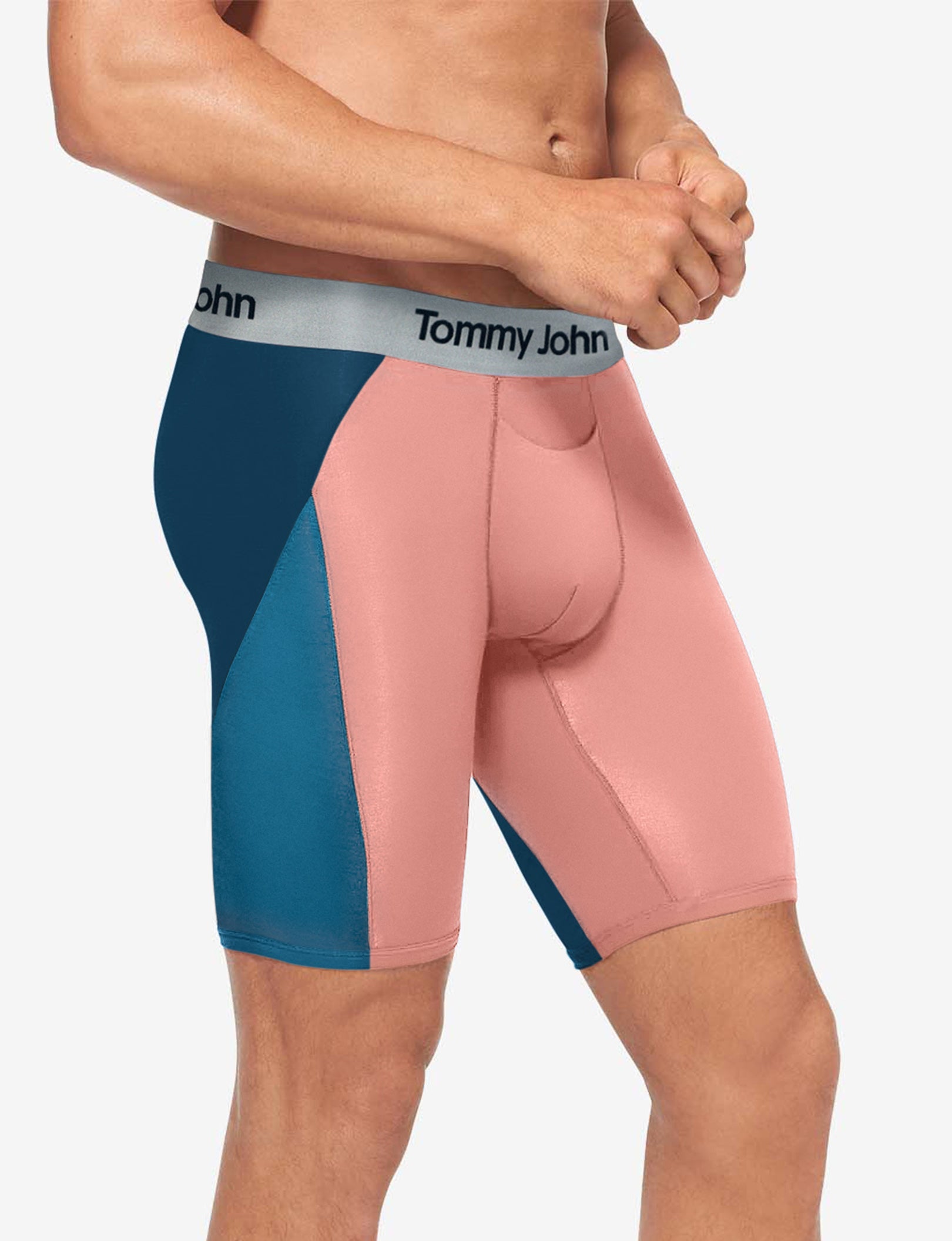Second Skin Boxer Brief 8"::Blooming Dahlia Colorblock
