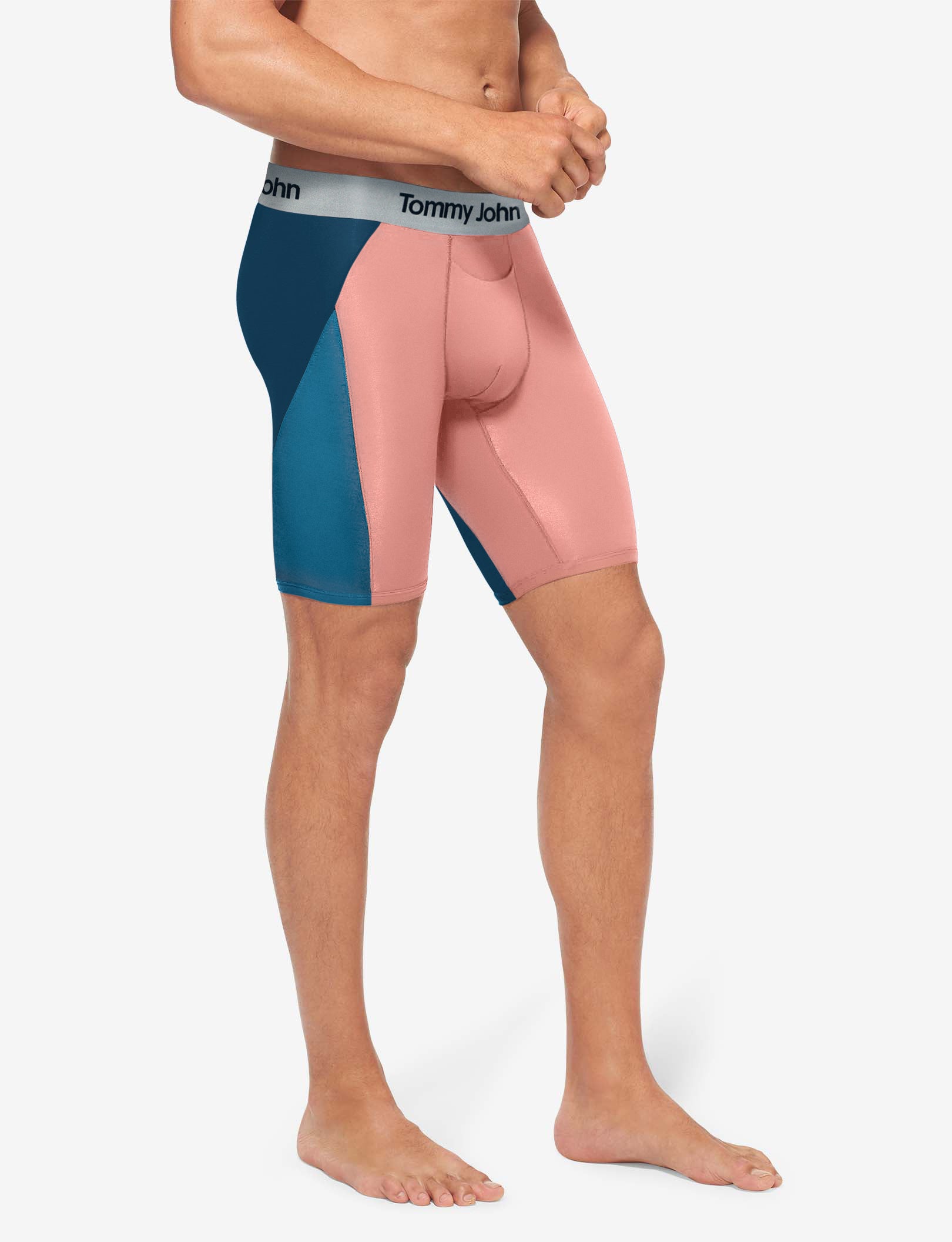 Second Skin Boxer Brief 8"::Blooming Dahlia Colorblock