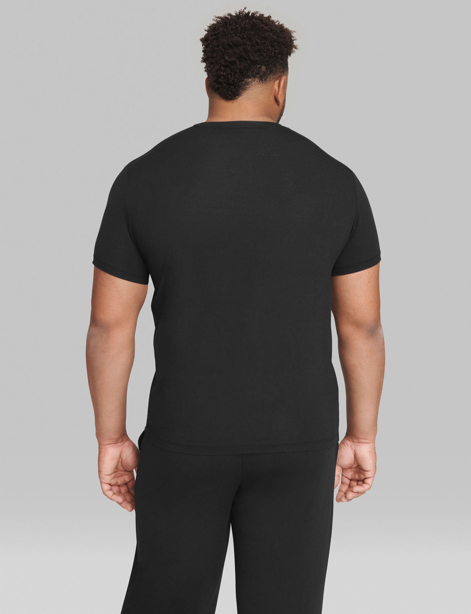 Second Skin Sleep Pocket Tee & Short Set::Black