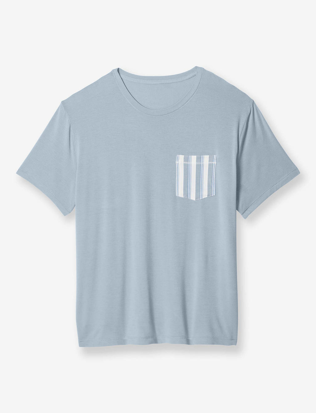 Second Skin Sleep Crew Neck Pocket Tee::Weathervane/Goodnight Stripe Pocket