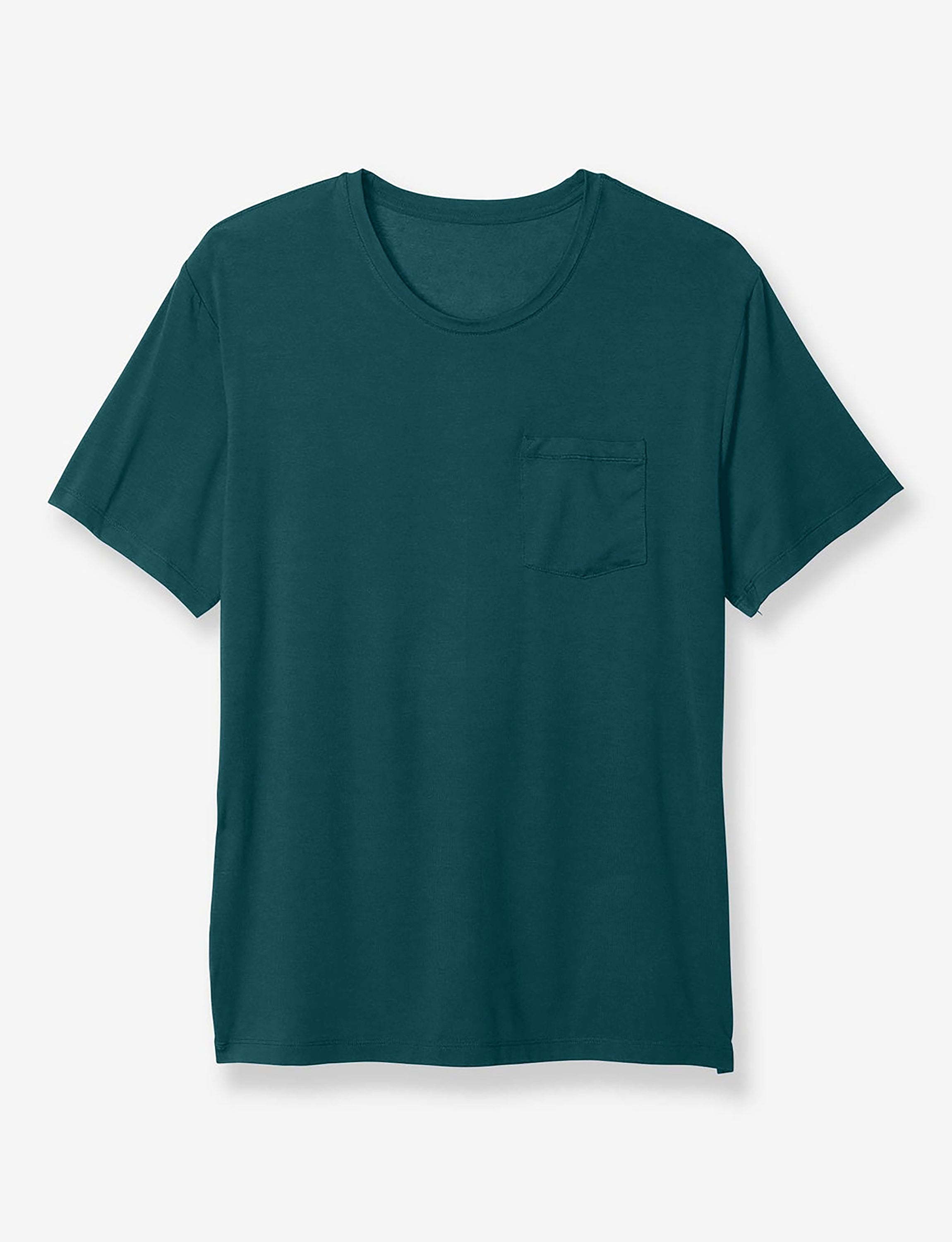Second Skin Sleep Crew Neck Pocket Tee::Deep Teal