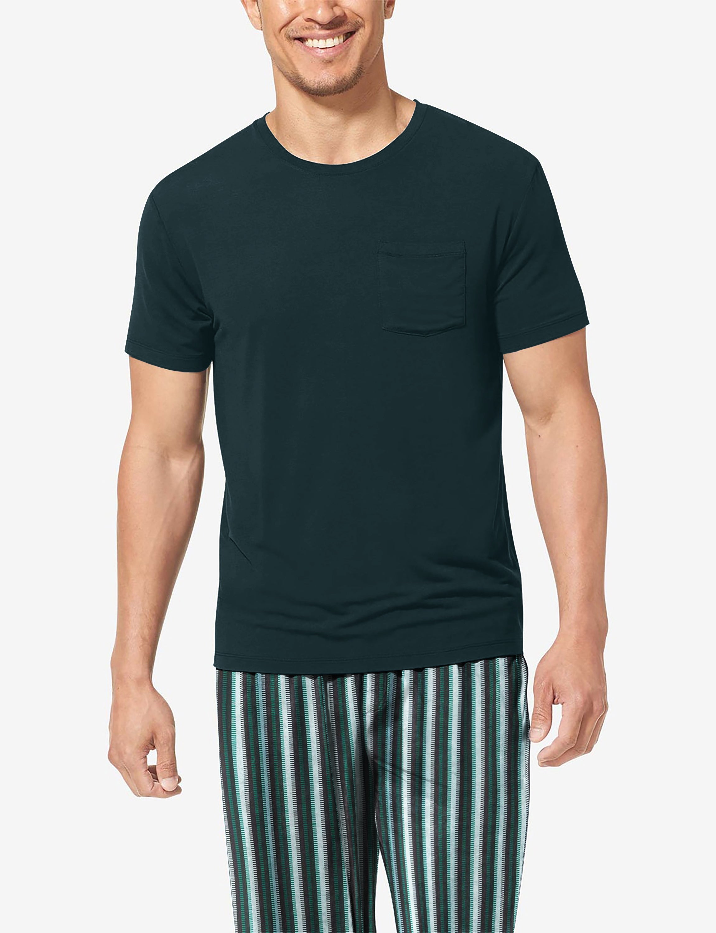 Second Skin Sleep Crew Neck Pocket Tee::Scarab