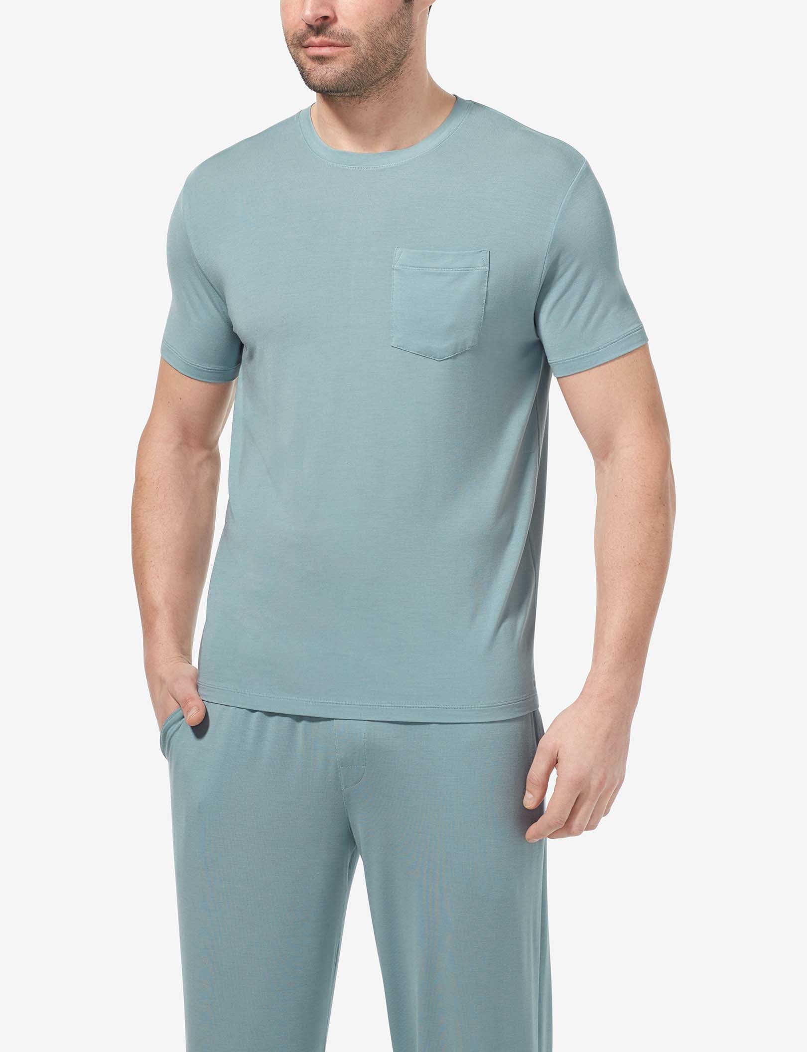 Second Skin Sleep Crew Neck Pocket Tee::Slate