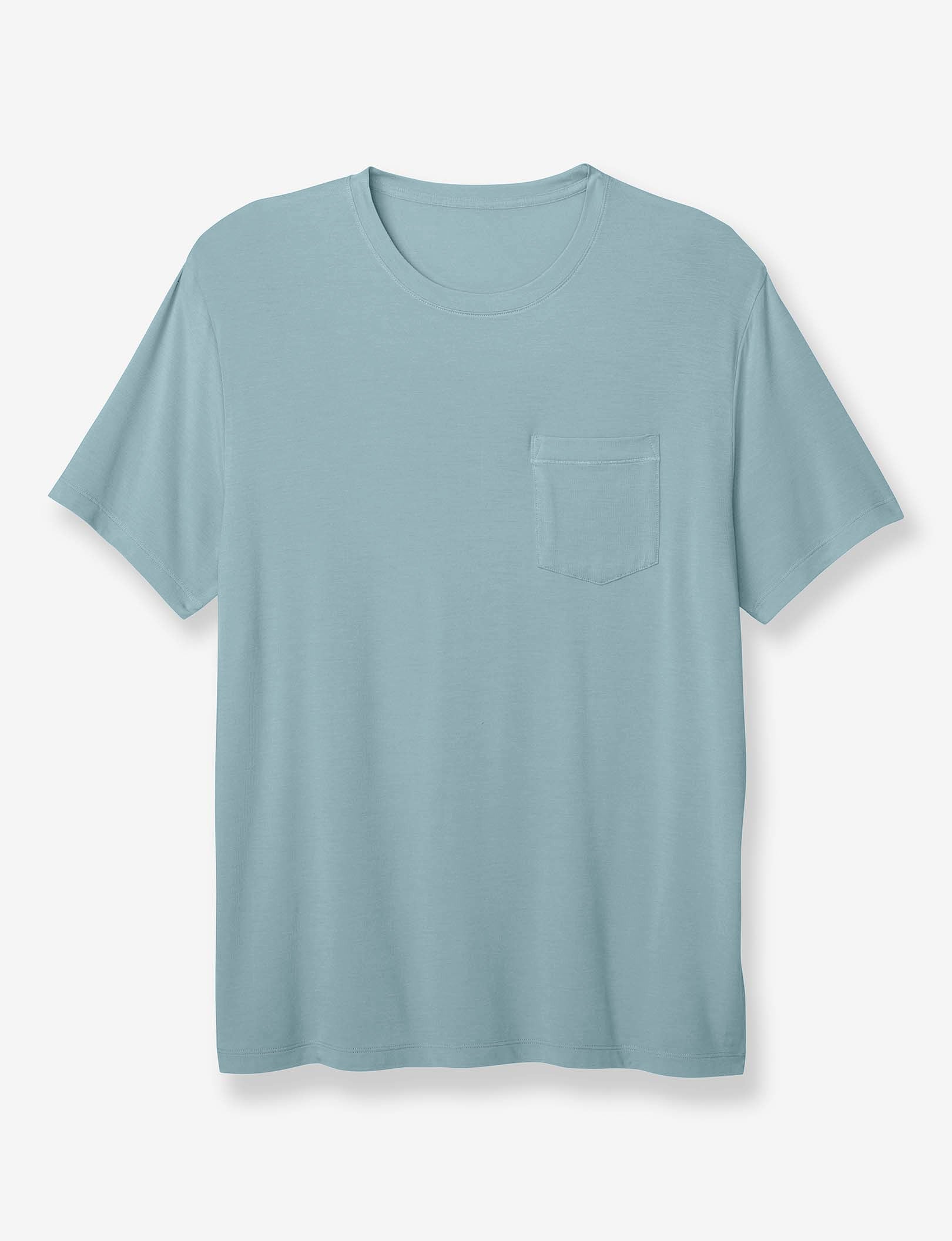 Second Skin Sleep Crew Neck Pocket Tee::Slate