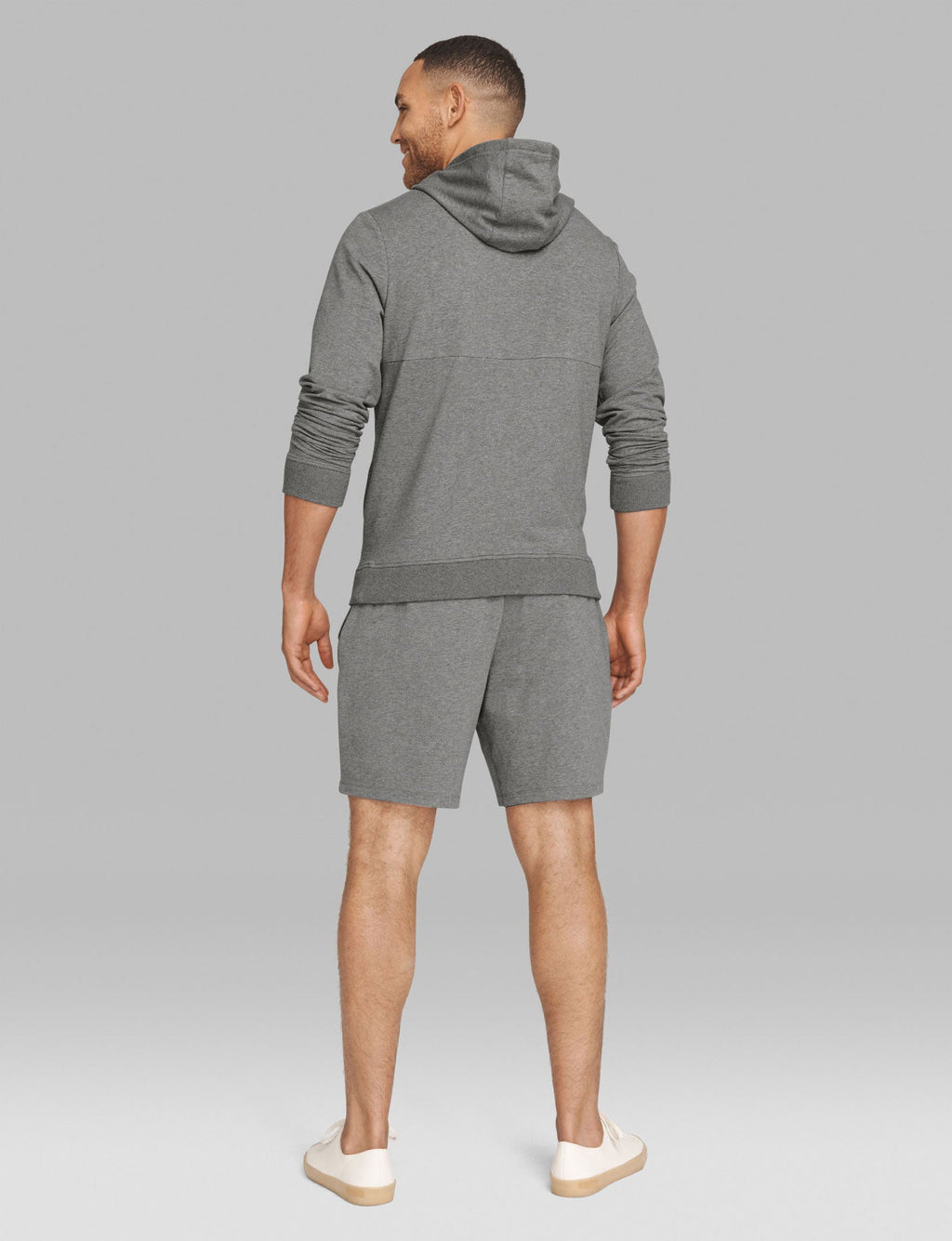 Luxe French Terry Short::Medium Heather Grey