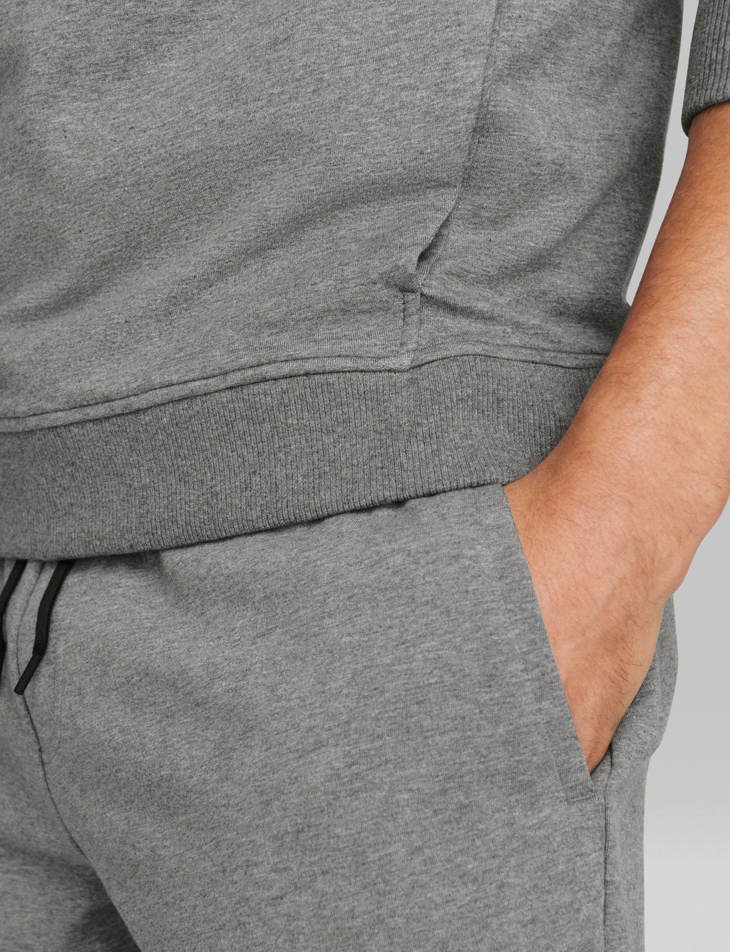 Luxe French Terry Short::Medium Heather Grey