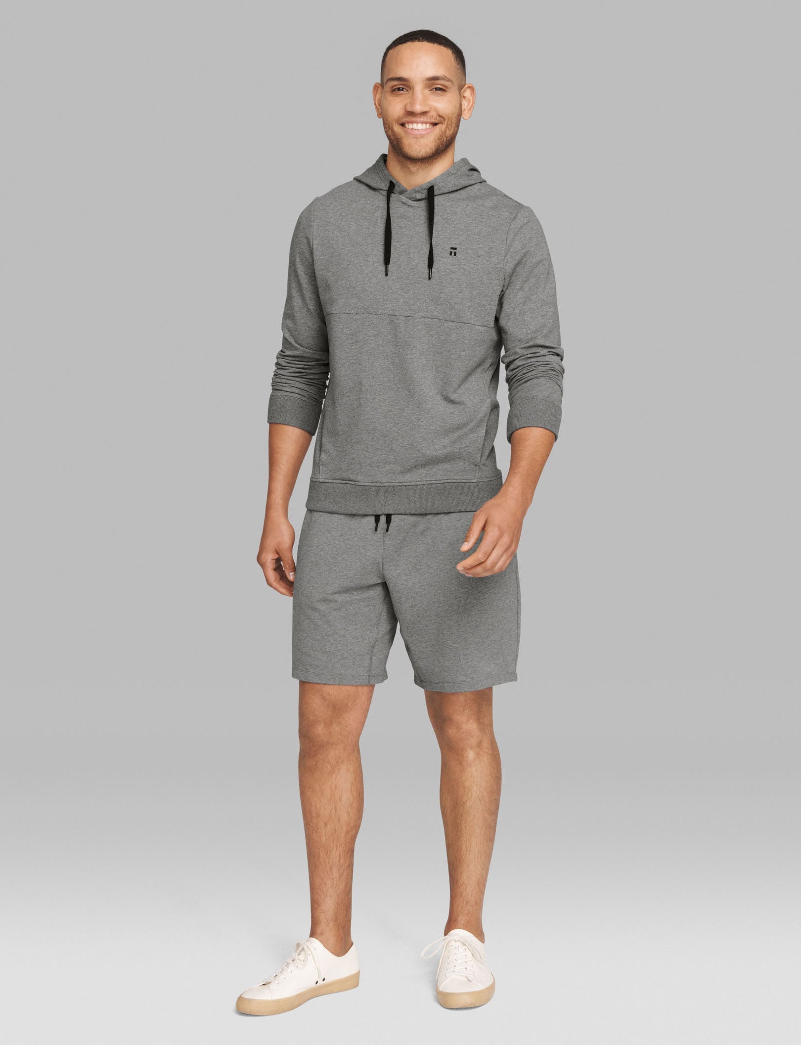 Luxe French Terry Short::Medium Heather Grey