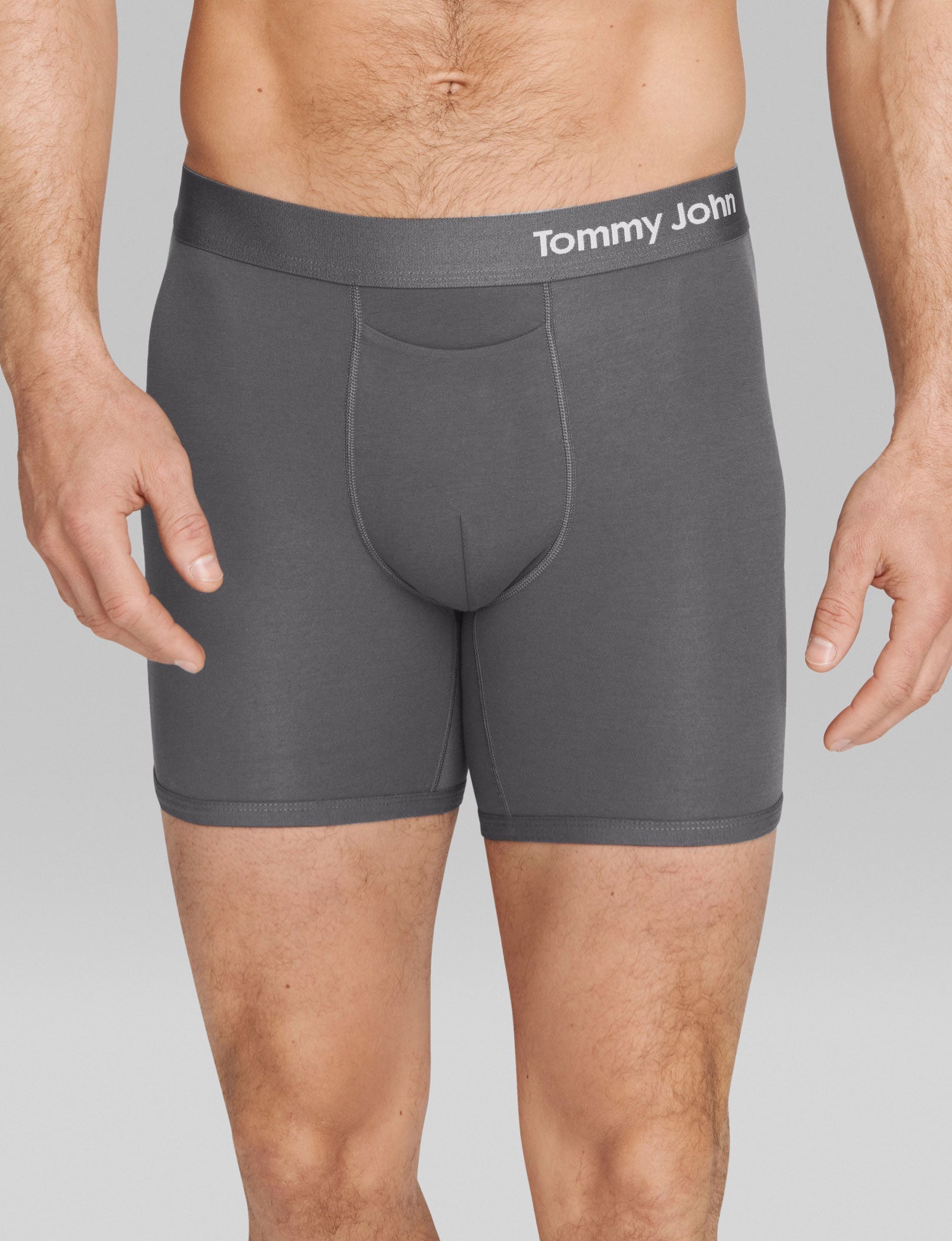 Cool Cotton Mid-Length Boxer Brief 6" (3-Pack)::Iron Grey