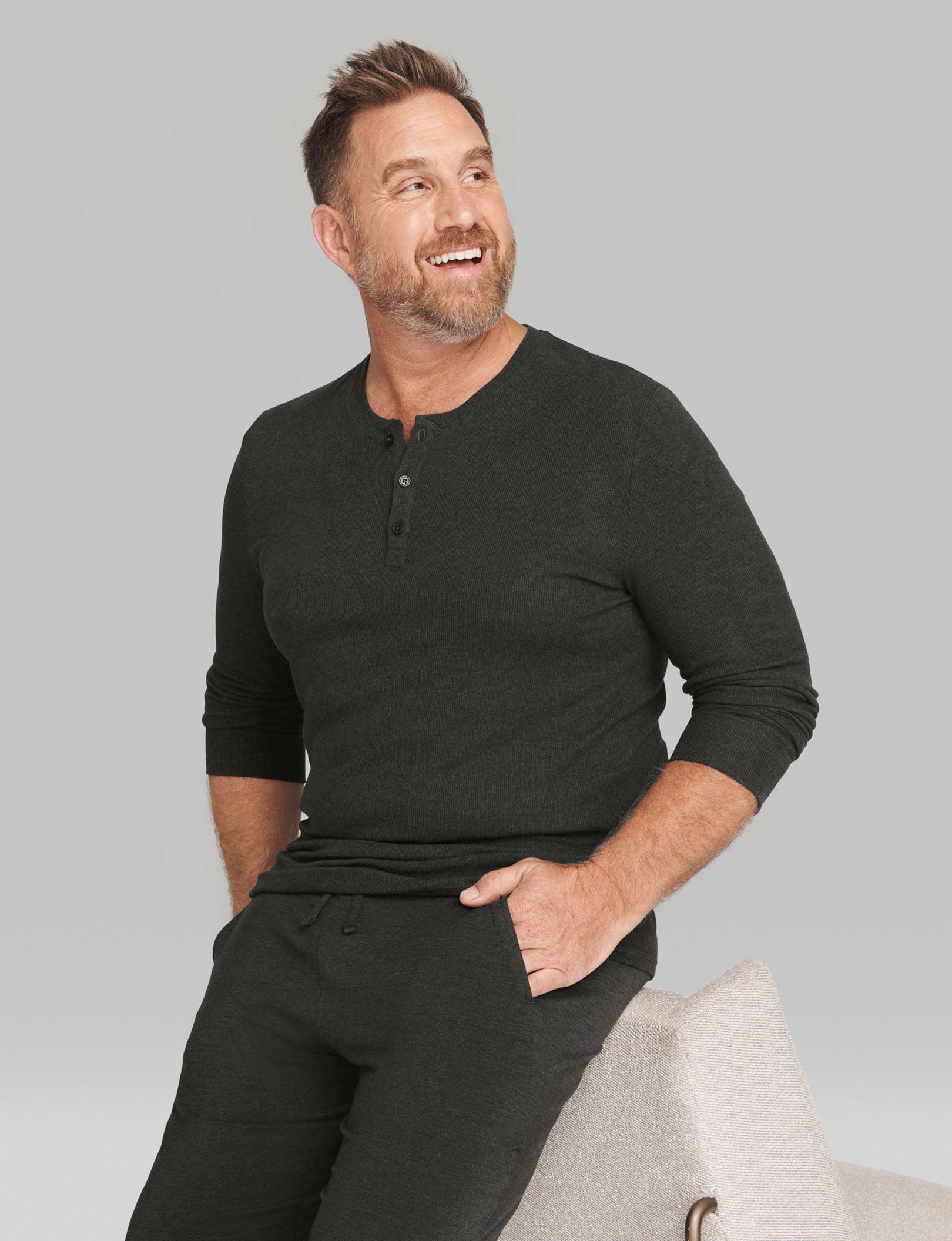Lounge Short::Charcoal Heather