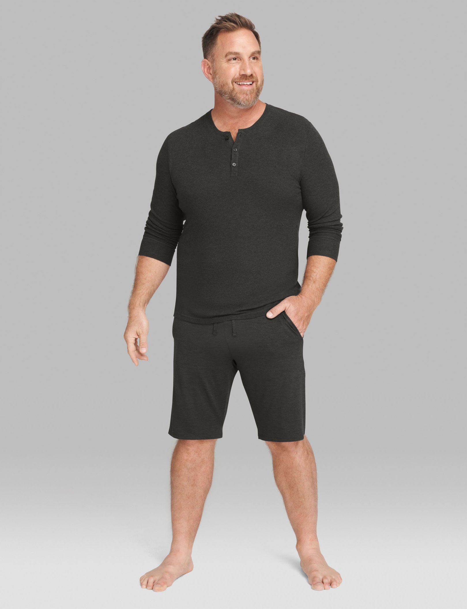 Lounge Short::Charcoal Heather