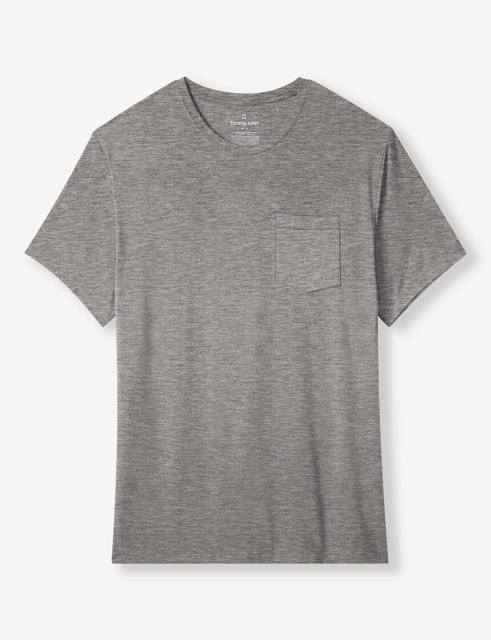 Second Skin Sleep Crew Neck Pocket Tee::Medium Heather Grey